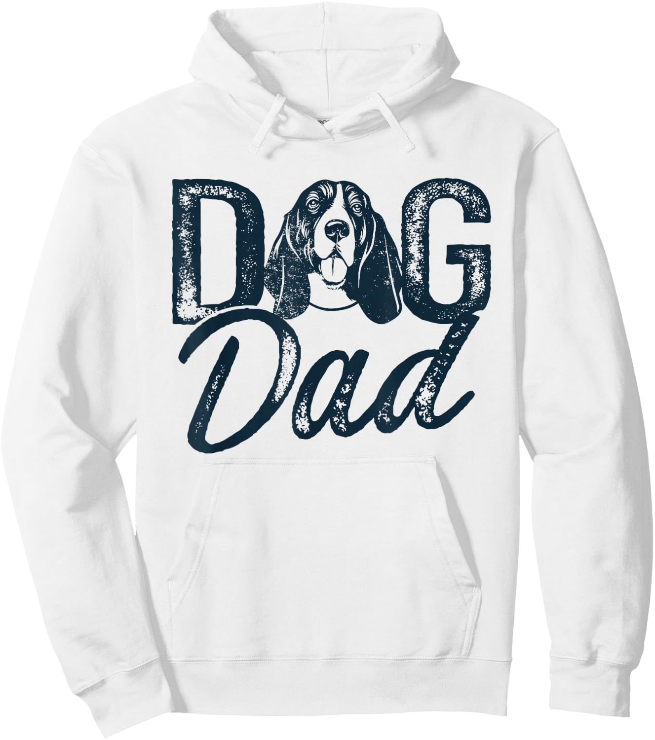 Basset Hound Dog Dad Hoodie - Hoodie | White