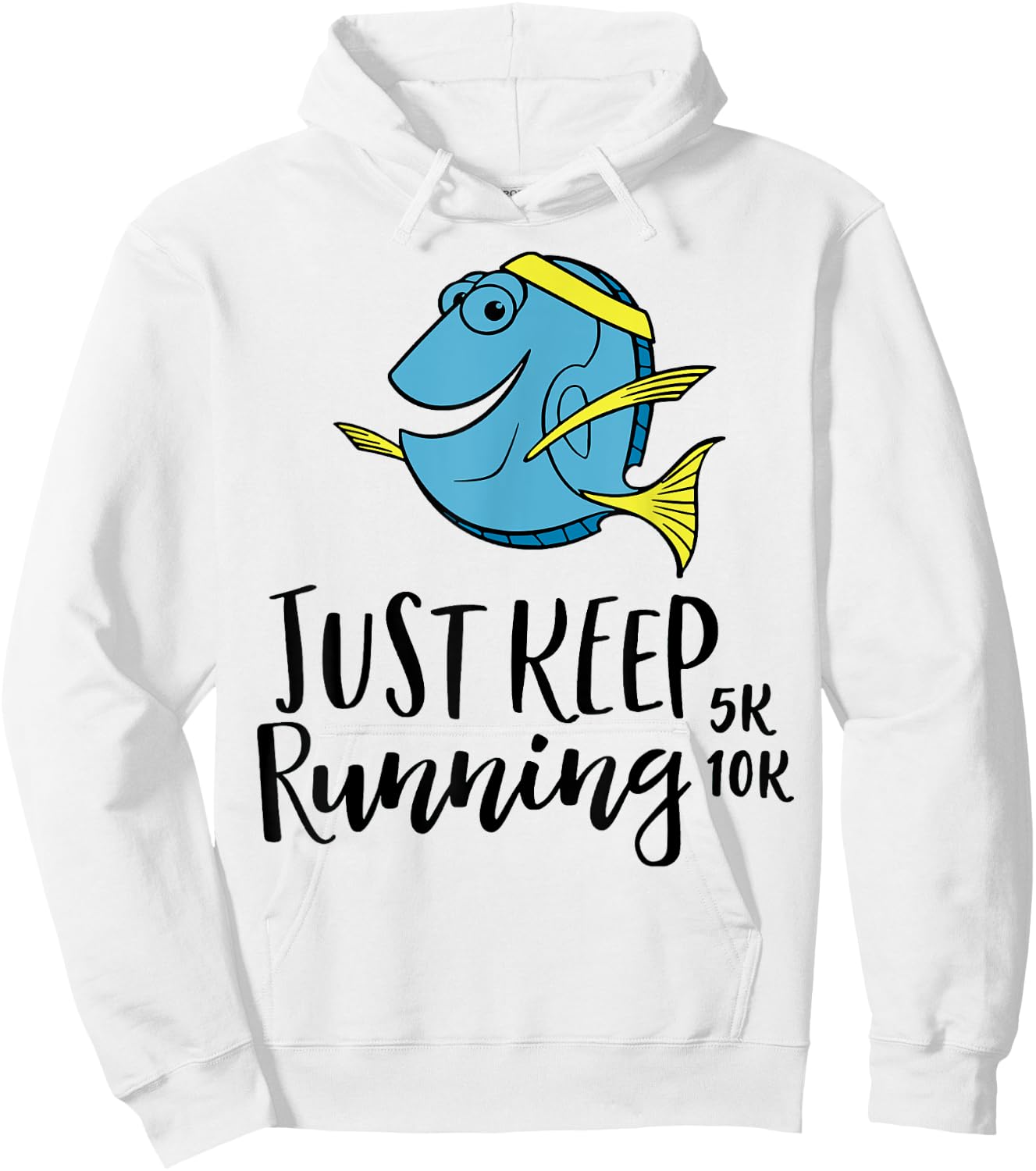 Fish Just Keep Running Hoodie - Hoodie | White