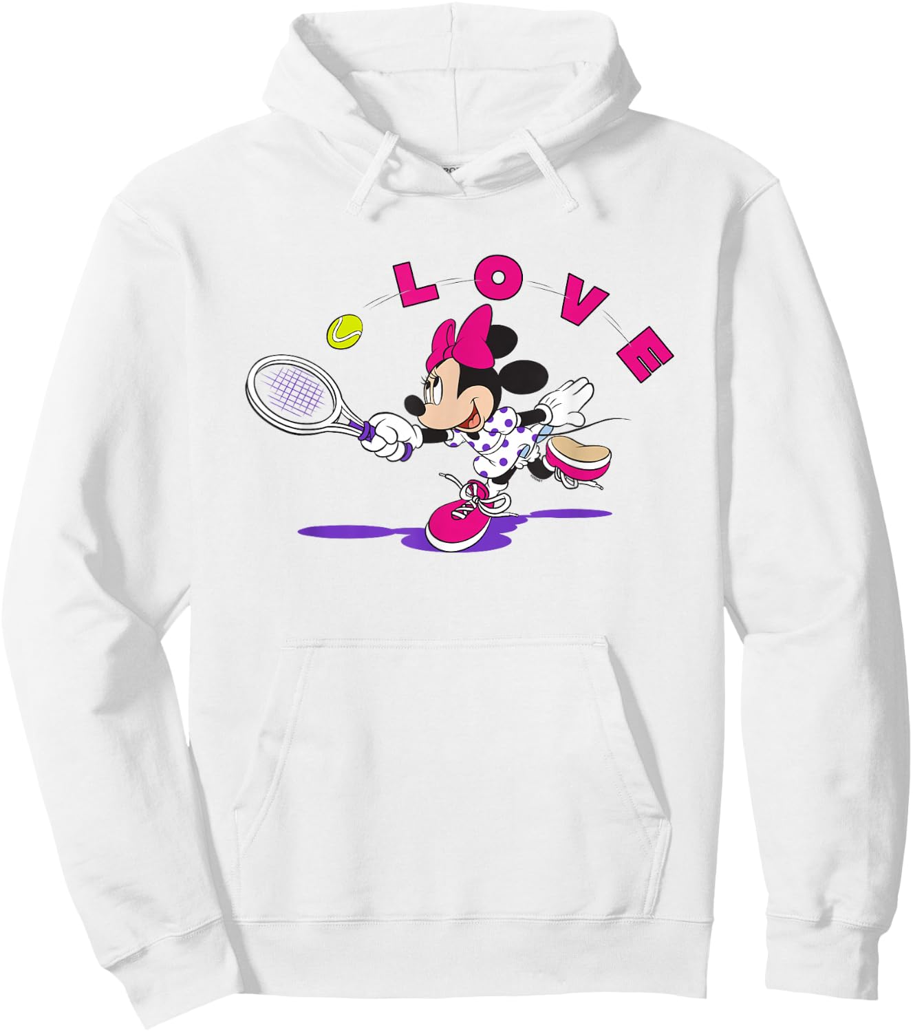 Disney Minnie Mouse Sports Love Tennis Player Hoodie - Hoodie | White