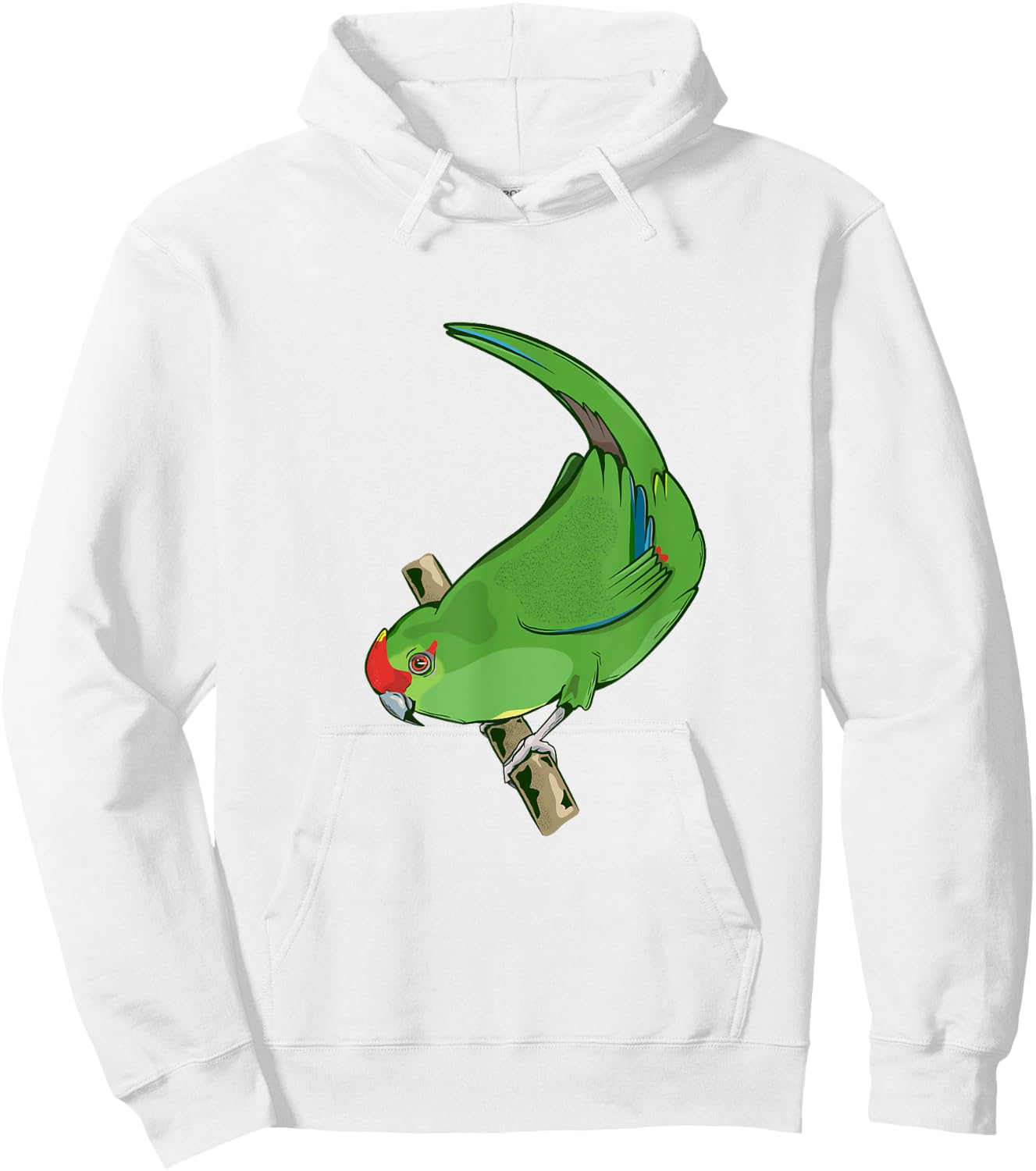 Red-crowned parakeet Kakariki Hoodie - Hoodie | White
