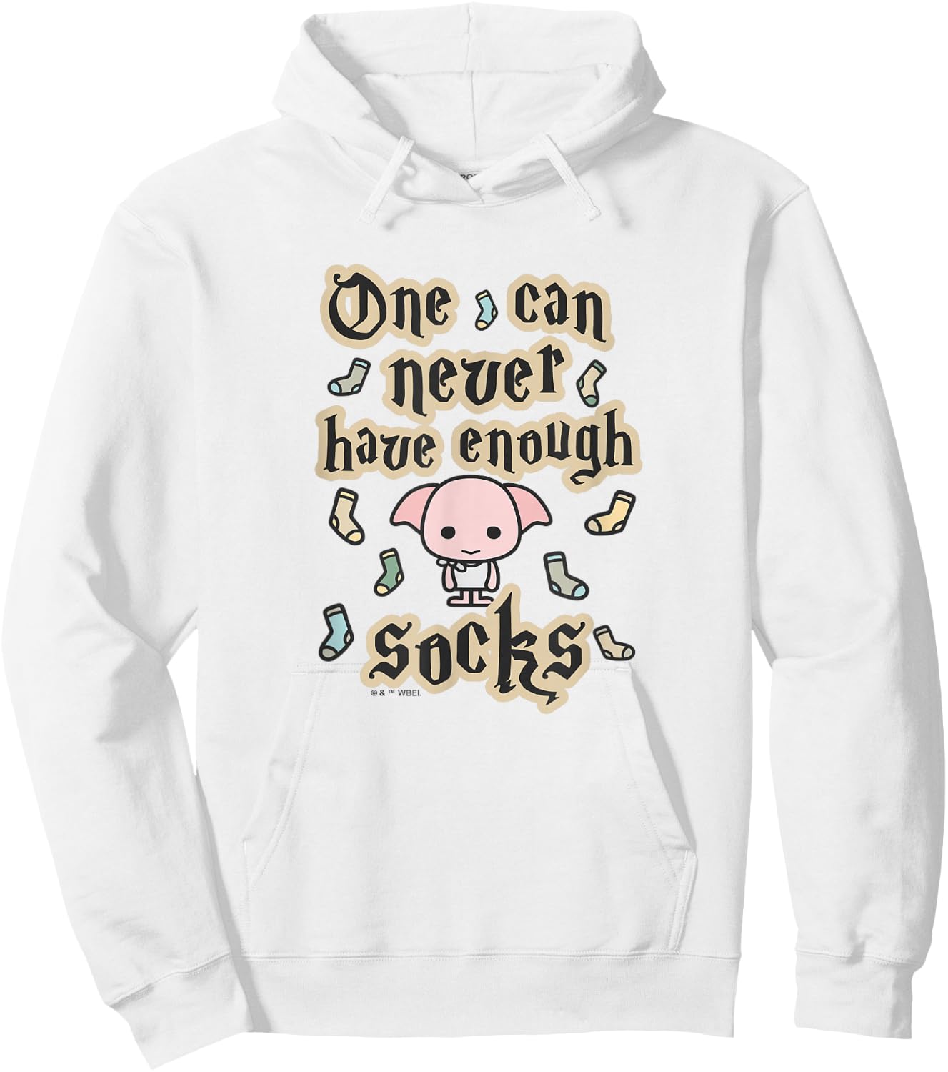 Harry Potter Cute Dobby One Can Never Have Enough Socks Hoodie - Hoodie | White