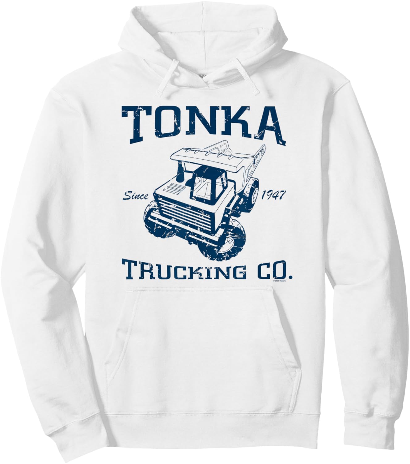 Tonka Trucking Co. Since 1947 Distressed Dump Truck Poster Hoodie - Hoodie | White