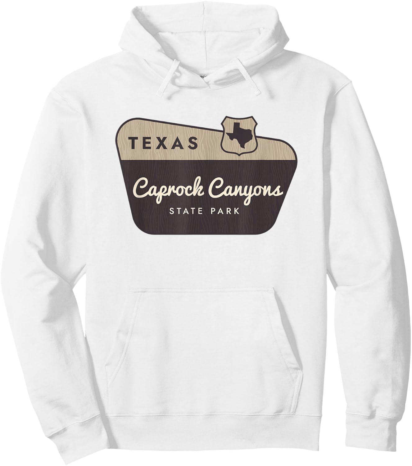 Caprock Canyons State Park Texas TX Welcome Sign Vacation Hoodie - Hoodie | White