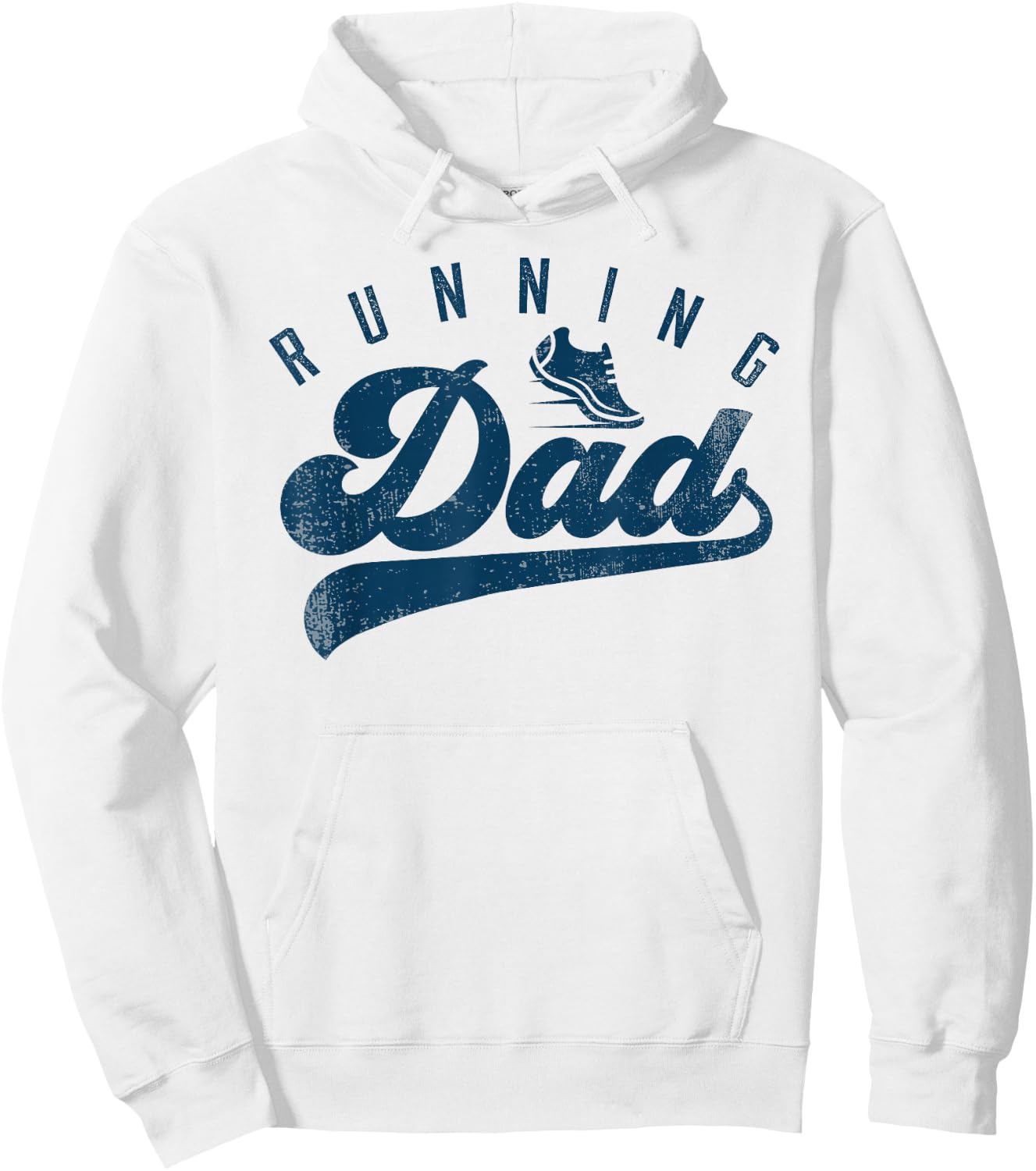 Running Dad Runner Gifts Daddy Father's Day Hoodie - Hoodie | White
