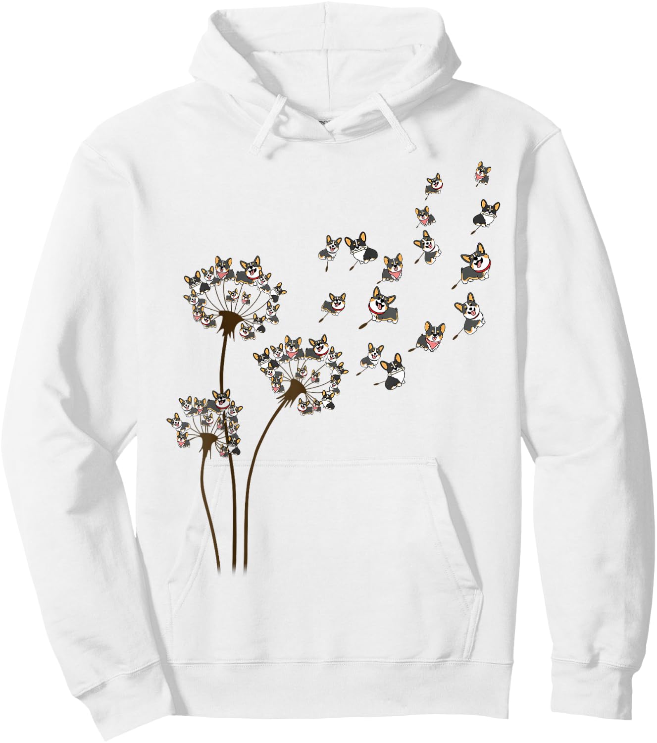 Dandelion Corgi Hoodie - Hoodie | White