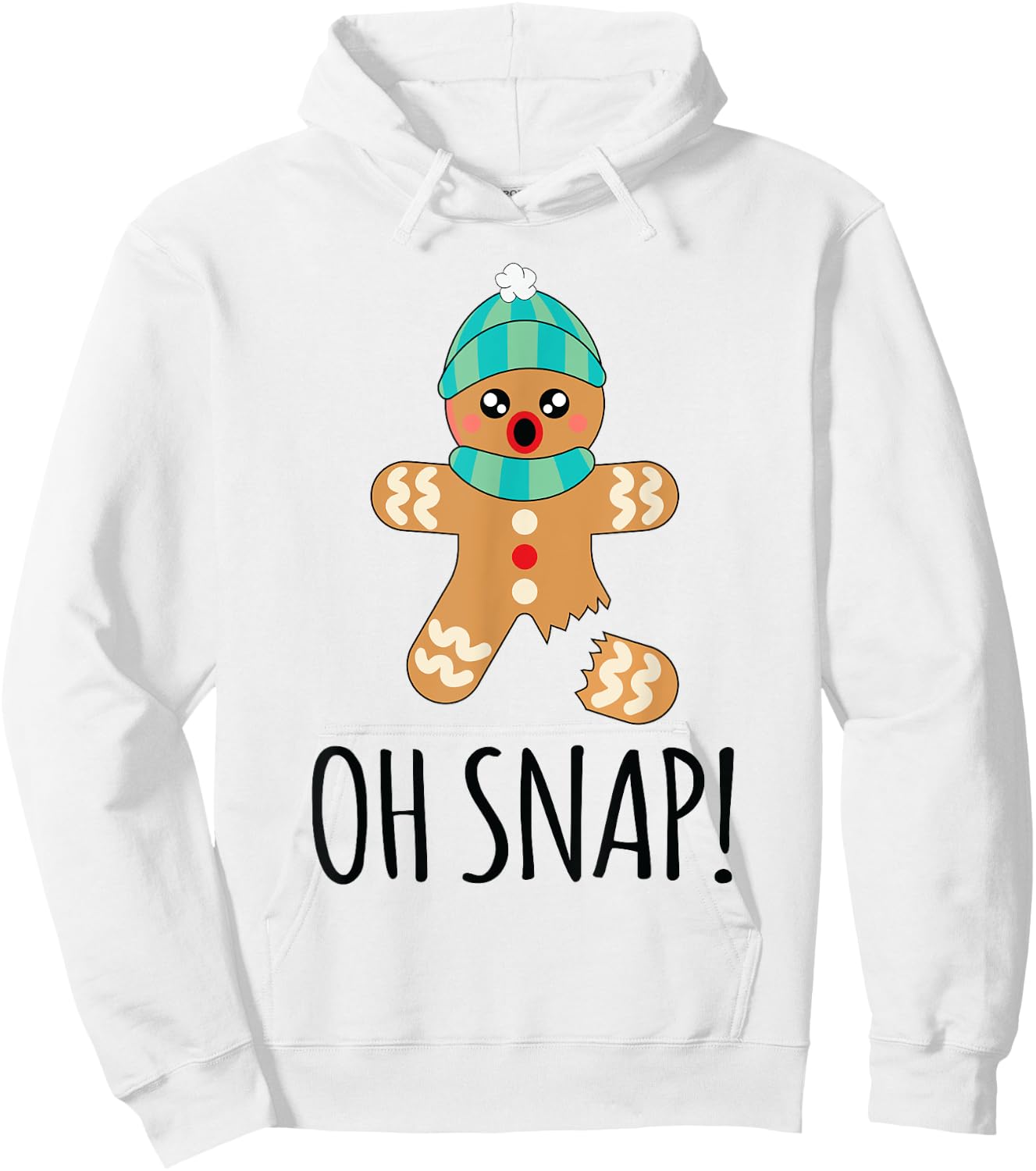 Oh Snap Shirt Women Men Kids Funny Gingerbread Man Christmas Hoodie - Hoodie | White