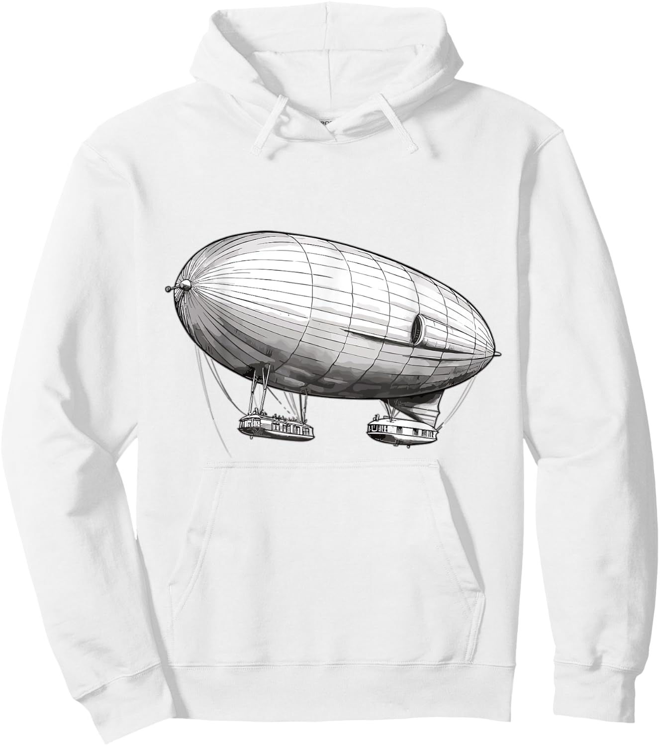 Retro Zeppelin 70s 80s Dirigible Airship Zepelin Zepplin Hoodie - Hoodie | White