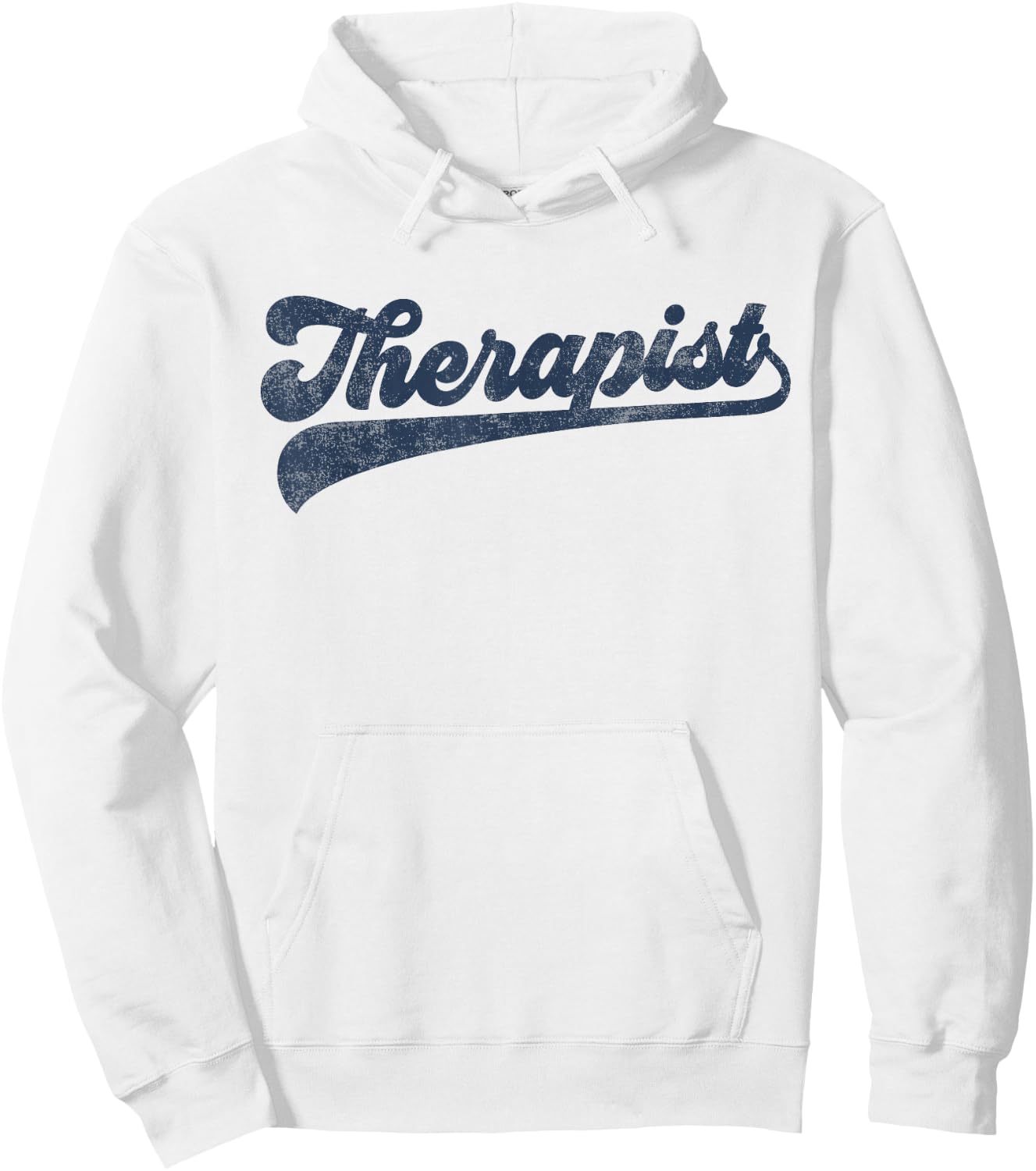 Therapist Cute Vintage Graphic Hoodie - Hoodie | White