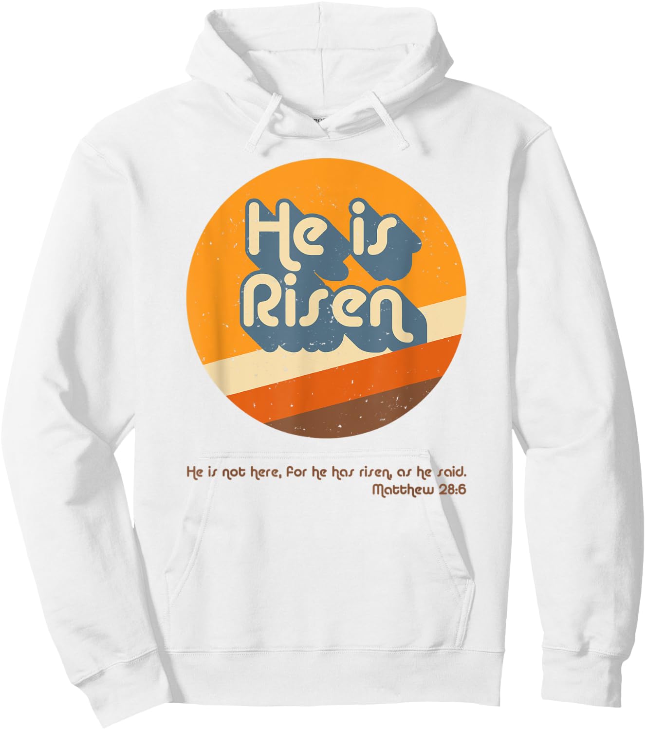 He Is Risen Easter Resurrection Jesus Christian Bible Verse Hoodie - Hoodie | White