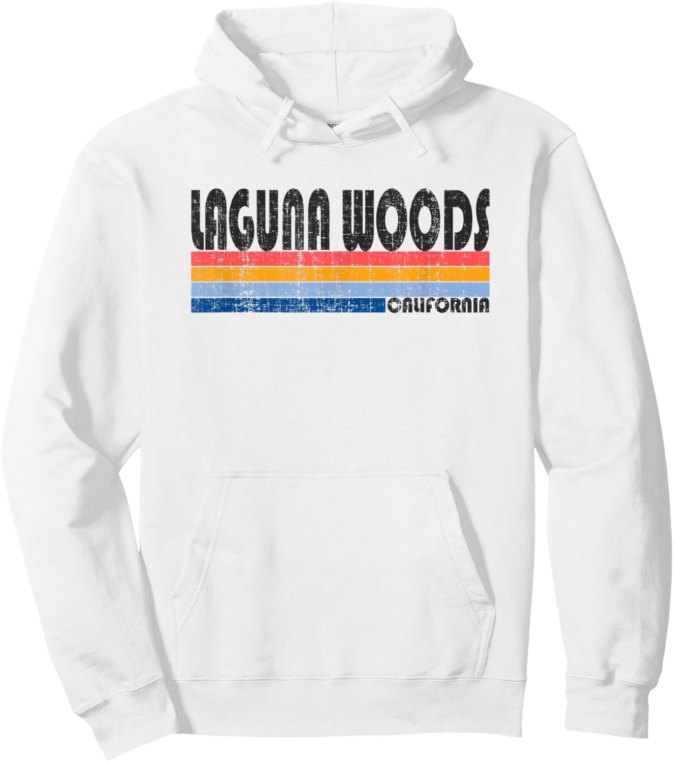 Vintage 70s 80s Style Laguna Woods, CA Hoodie - Hoodie | White