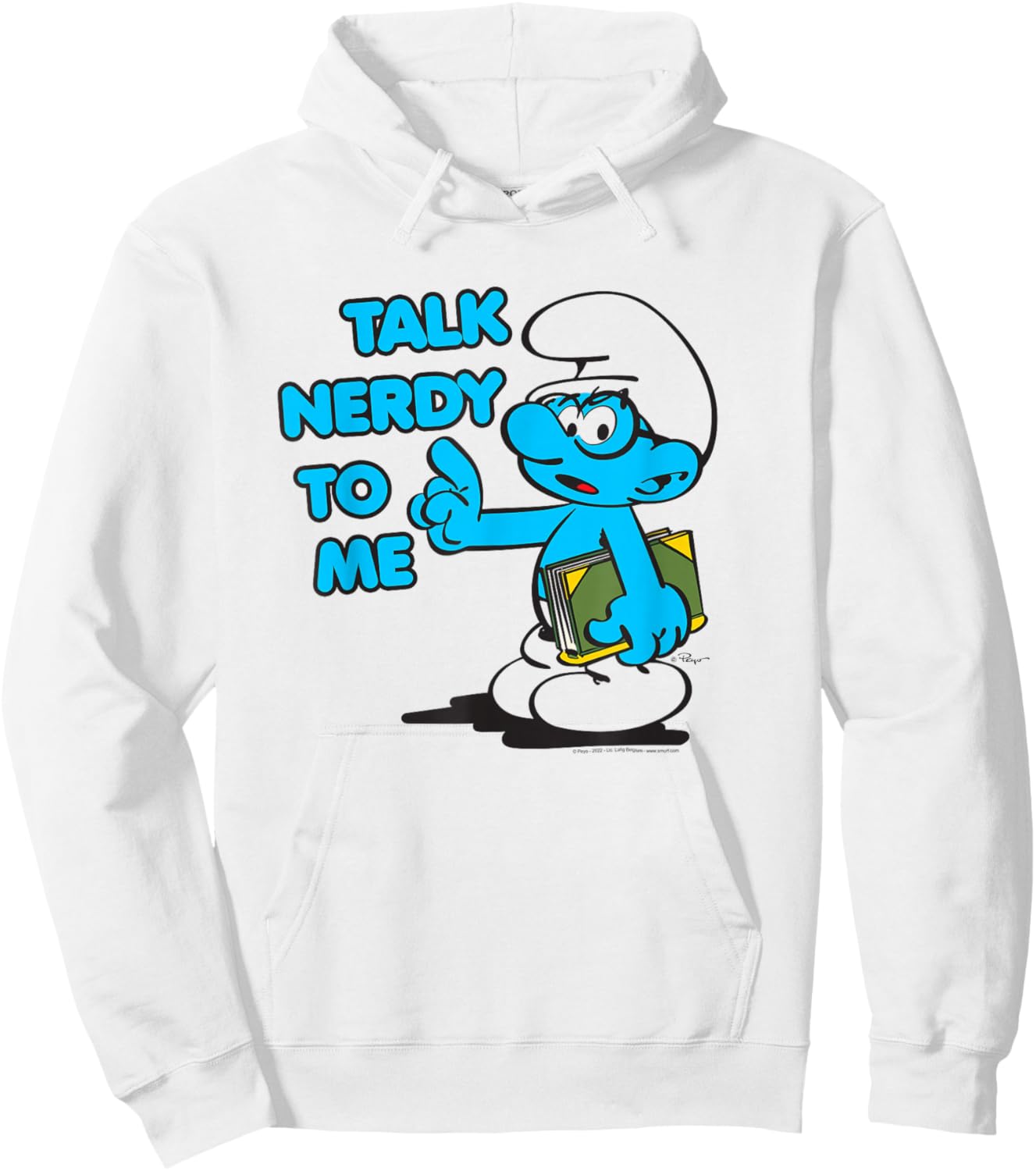 The Smurfs Talk Nerdy to Me Hoodie - Hoodie | White