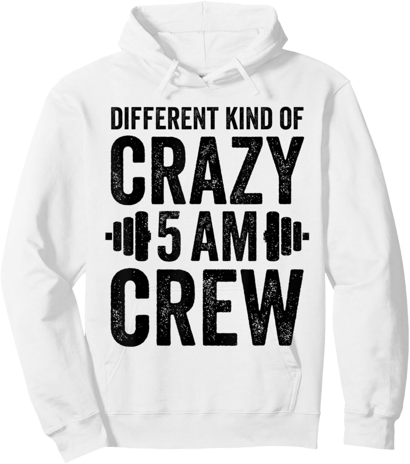 Workout Squad 5AM Crew Funny Gym Quote Hoodie - Hoodie | White