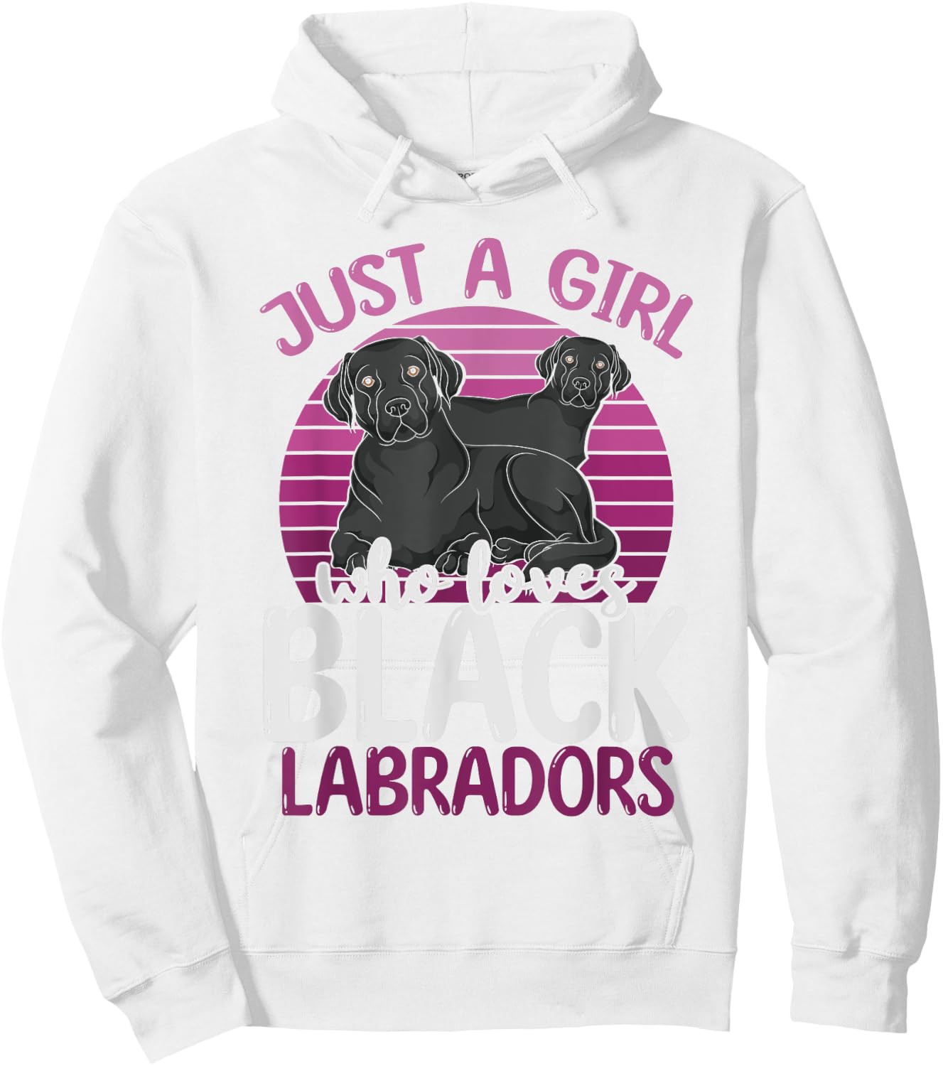 Black Lab Lover Women Just A Girl Who Loves Black Labradors Hoodie - Hoodie | White