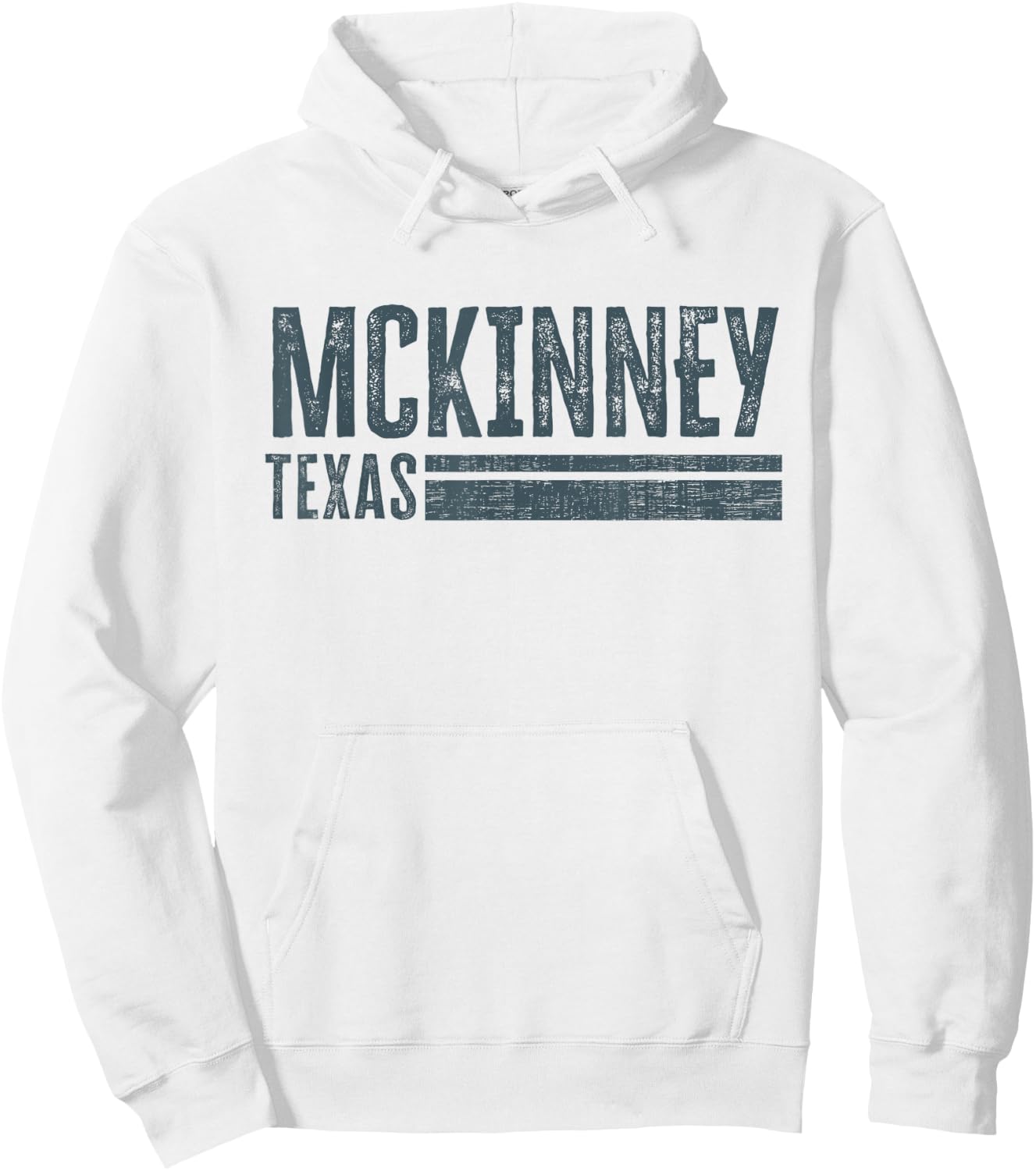 McKinney Vintage Texas Design Retro Distressed Hoodie - Hoodie | White
