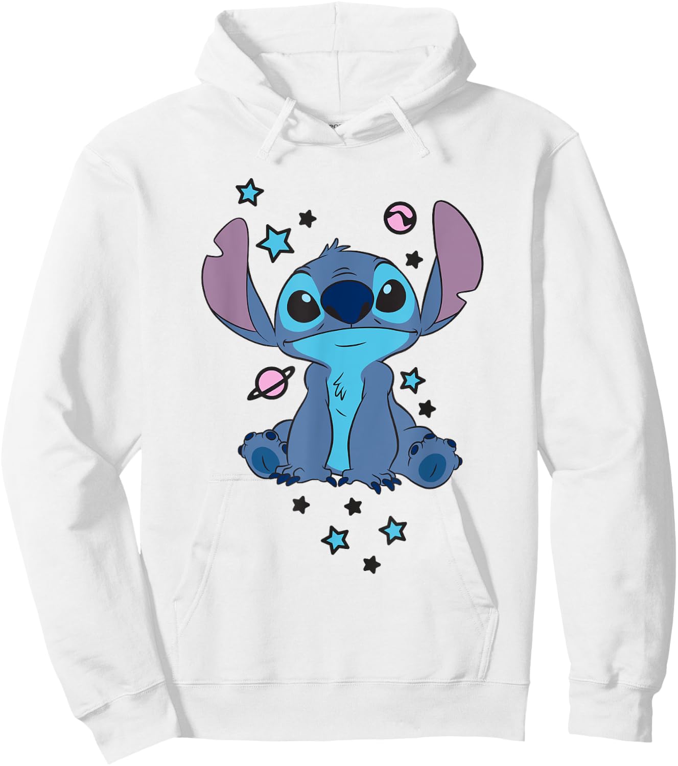Disney Lilo & Stitch Stars & Planets Cute Stitch Portrait Hoodie - Hoodie | White
