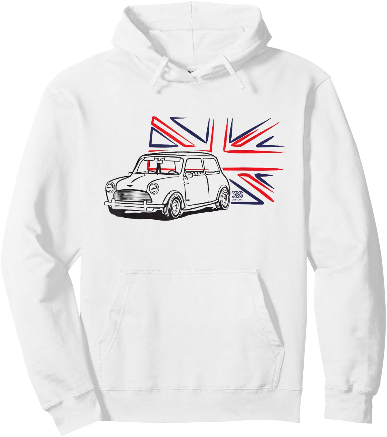 Classic Mini Austin Union Jack Hoodie - Hoodie | White