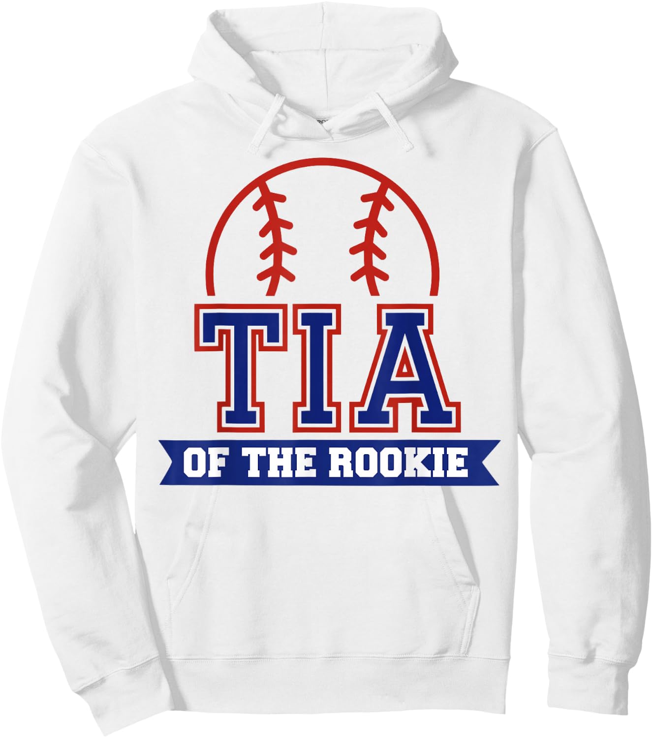Tia of Rookie 1st Birthday Baseball Theme Matching Party Hoodie - Hoodie | White