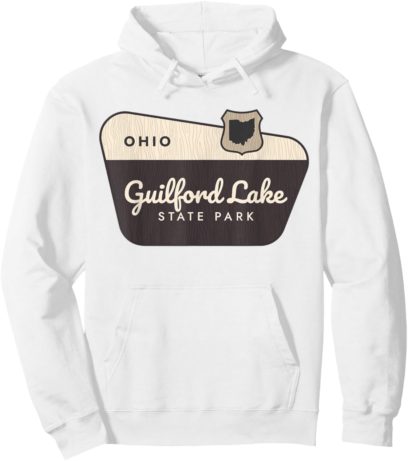 Guilford Lake State Park Ohio Welcome Sign Vacation Hoodie - Hoodie | White