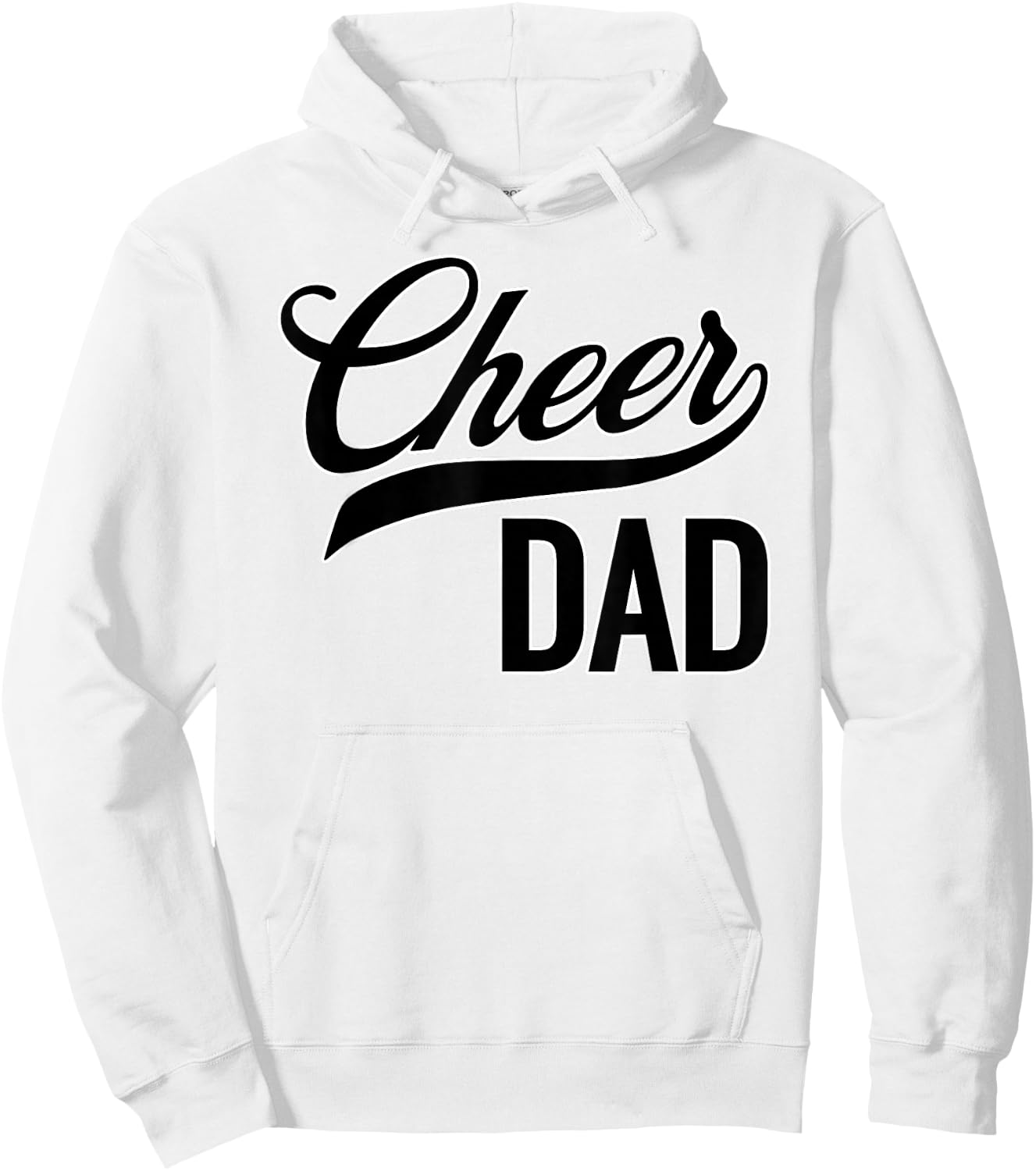 Cheer Dad Red and Black White Cheerleading Matching Parents Hoodie - Hoodie | White