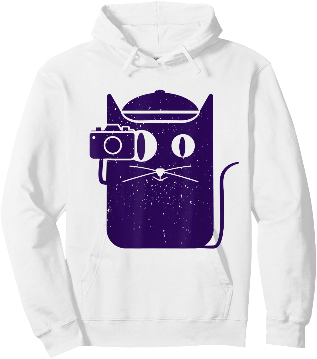 Camera Cat Funny Cute Kawaii Photography Photographer Men Women Kids Hoodie - Hoodie | White