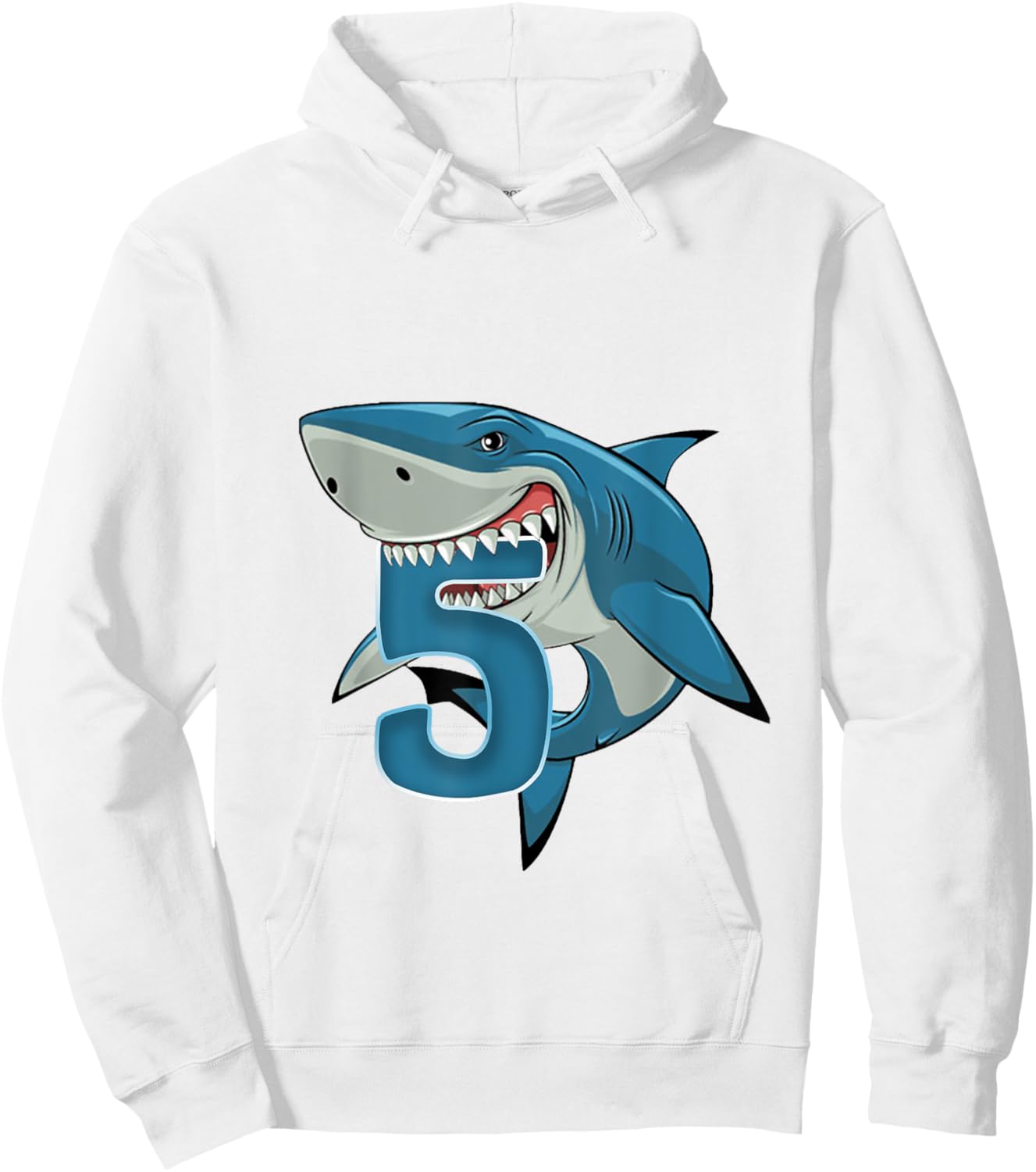 5th Birthday Shark 5 Year Old Birthday Shark Theme Party Hoodie - Hoodie | White