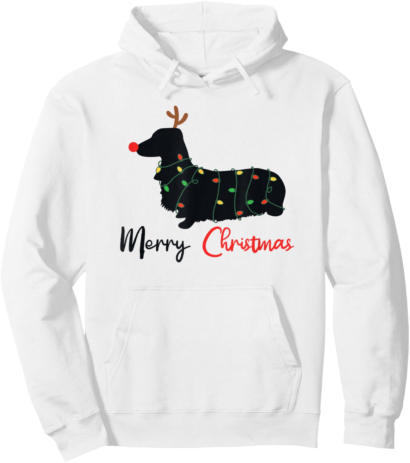 Dachshund Merry Christmas Winter Dogs Christmas Hoodie - Hoodie | White