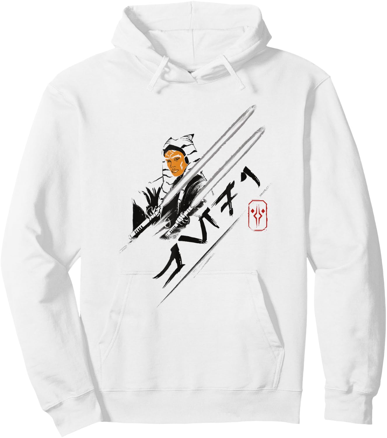 Star Wars: Ahsoka Aurabesh Jedi Outline Hoodie - Hoodie | White