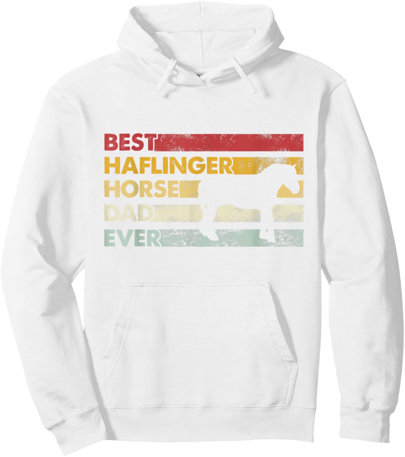 Best Horse Dad Ever - Father Haflinger Horse Hoodie - Hoodie | White