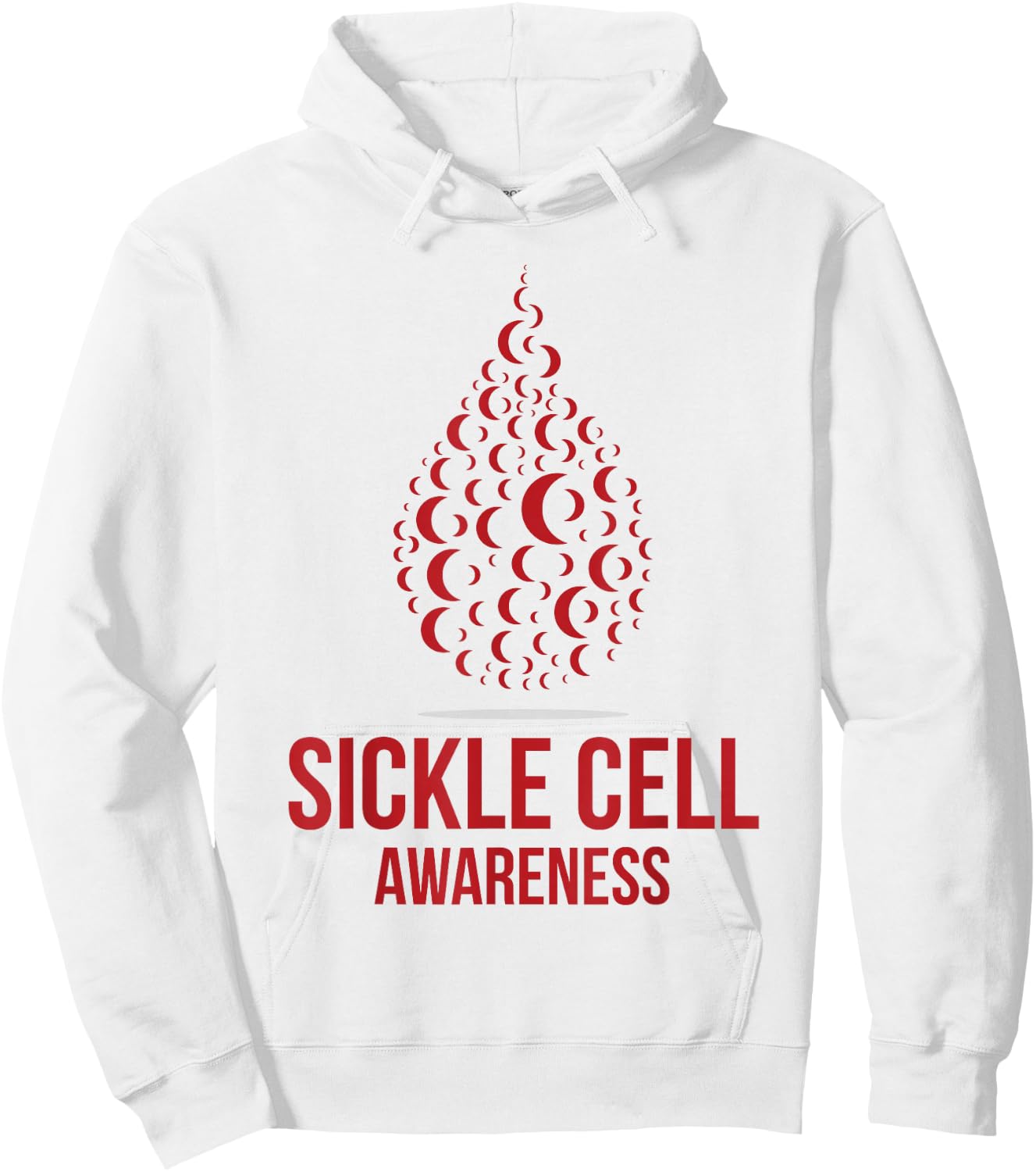 I Wear Burgundy Ribbon Sickle Cell Awareness September Hoodie - Hoodie | White