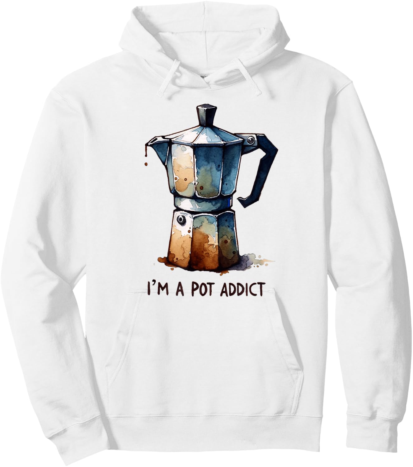 Funny Italian Moka Pot Espresso Addict Cappuccino Coffee Hoodie - Hoodie | White