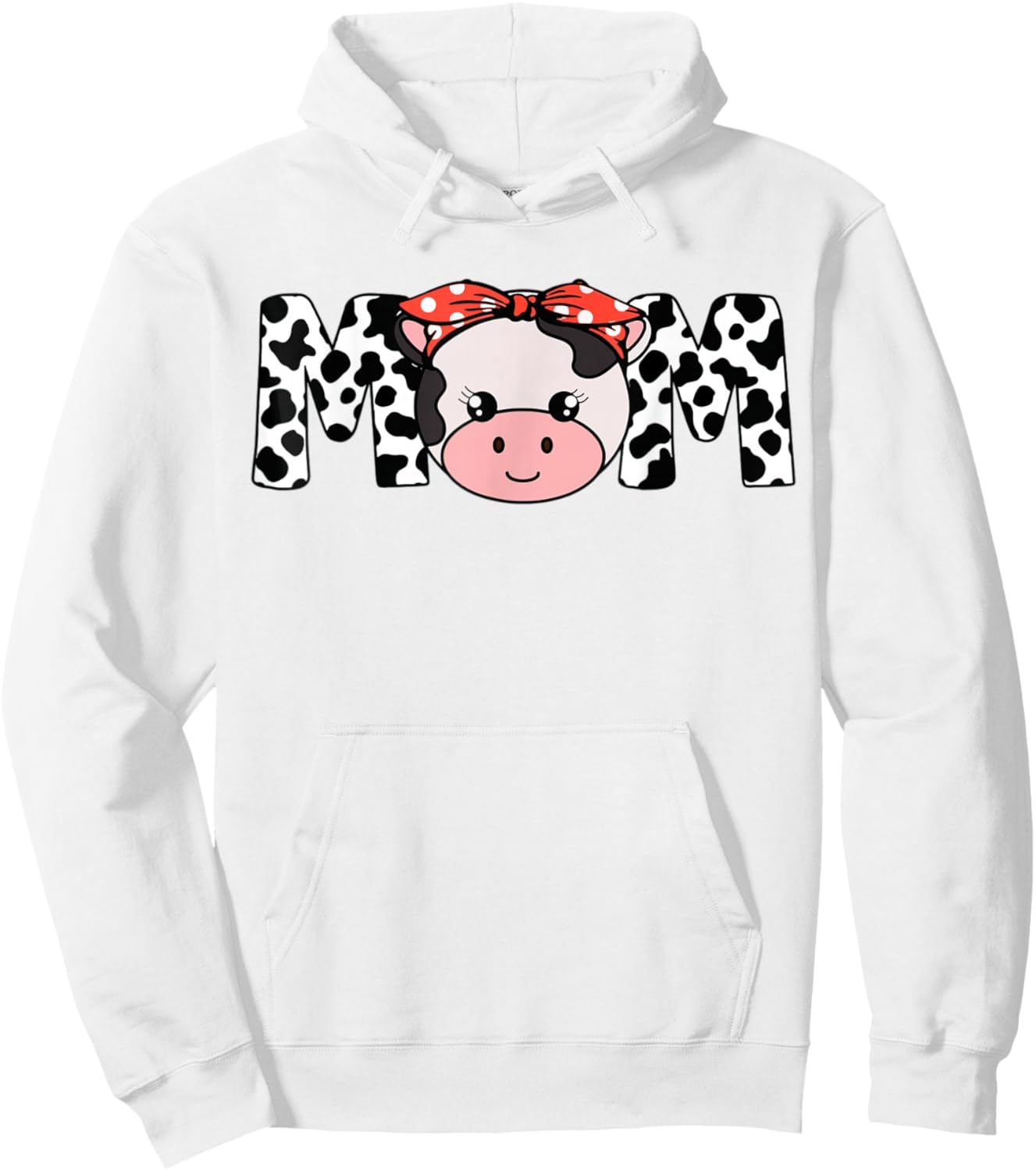 Mom Cow-Print T Shirt Women Heifer Farm Mama Hoodie - Hoodie | White