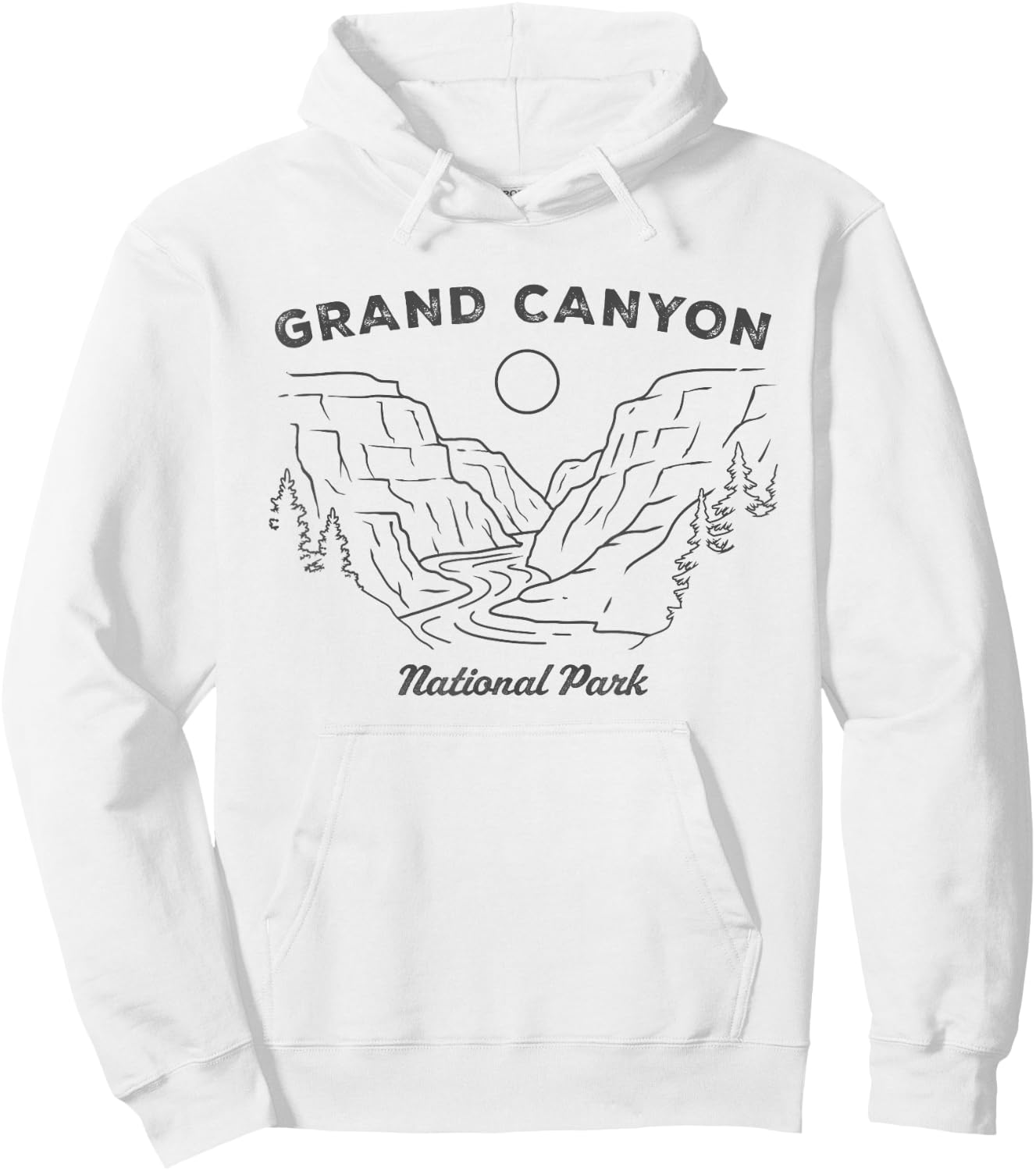 Retro Grand Canyon National Park Arizona Hiking Hoodie - Hoodie | White