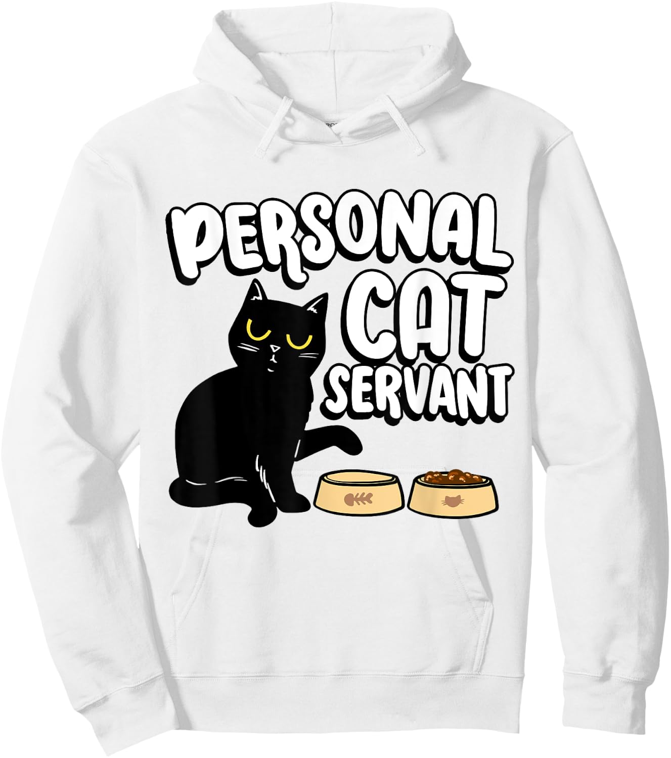Introvert Cat Animal Lover Pet Owner Groomer Personal Cat Servant Cat Food Eater Funny Fur Kitten -Adults, Kids Blue Animal Print Short Sleeve Hoodie - Hoodie | White