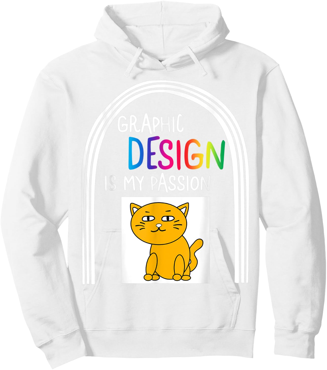 Graphic Designer Design Is My Passion Cat Profession Xmas Hoodie - Hoodie | White