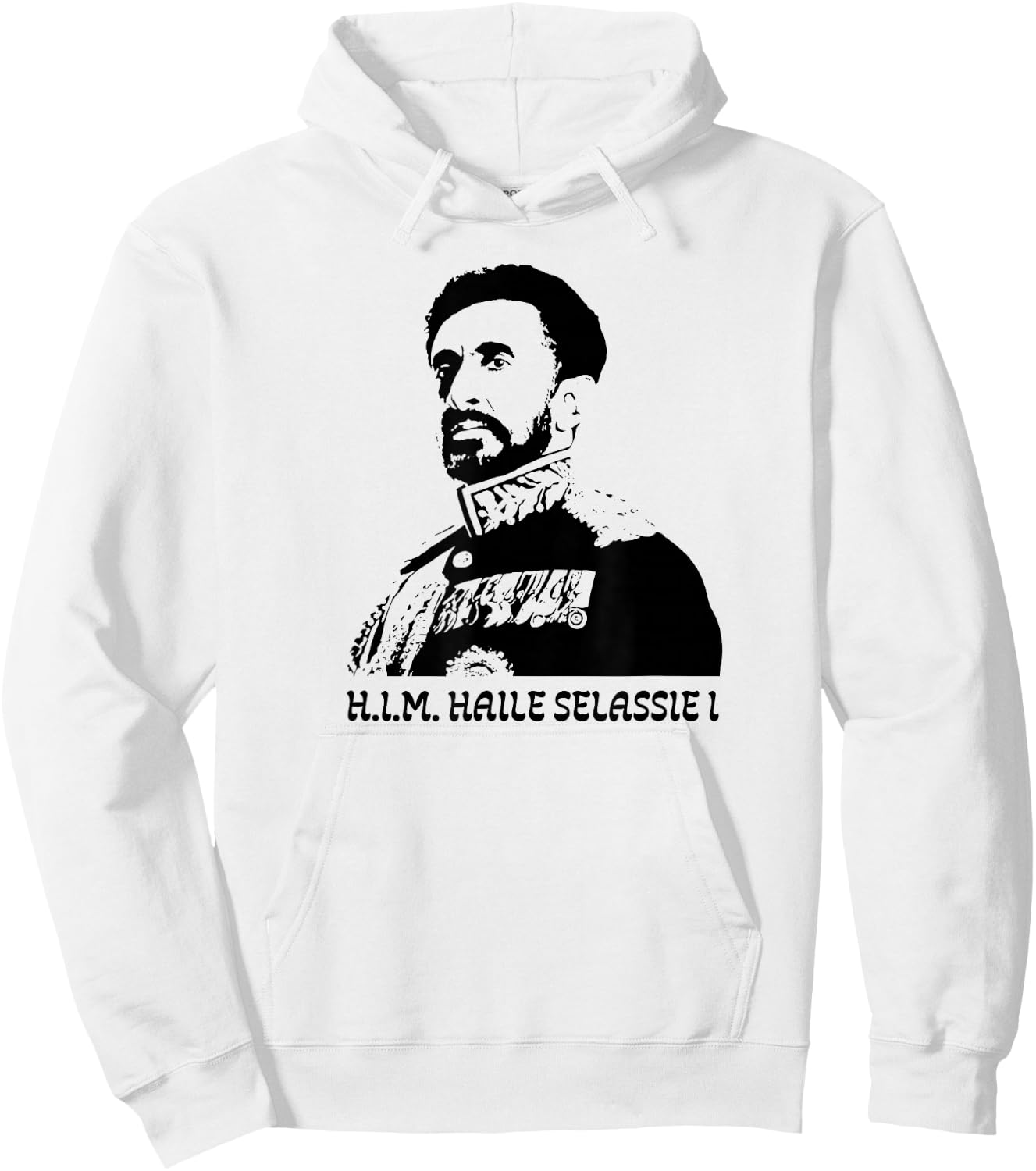 Emperor Haile Selassie Art Ethiopia Ras Tafari Reggae Rasta Hoodie - Hoodie | White