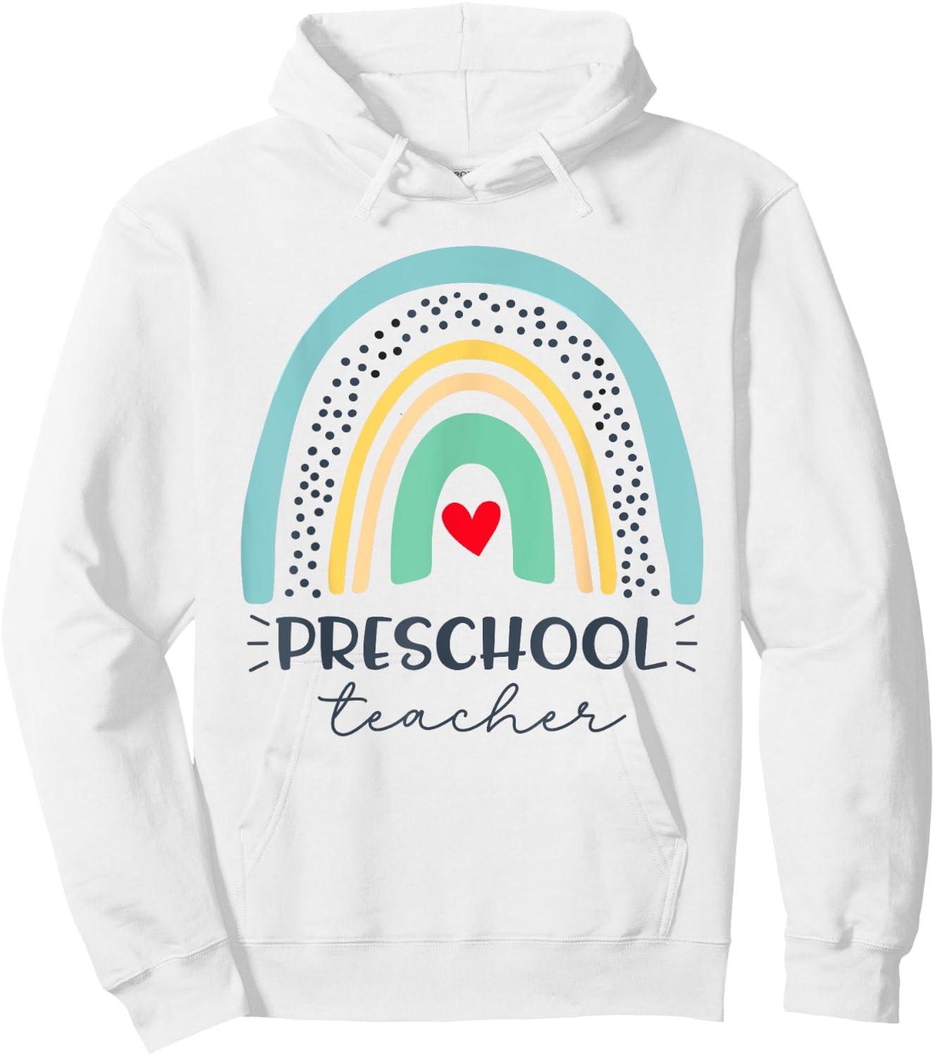 Preschool Teacher Boho Rainbow kindergarten Teacher Hoodie - Hoodie | White