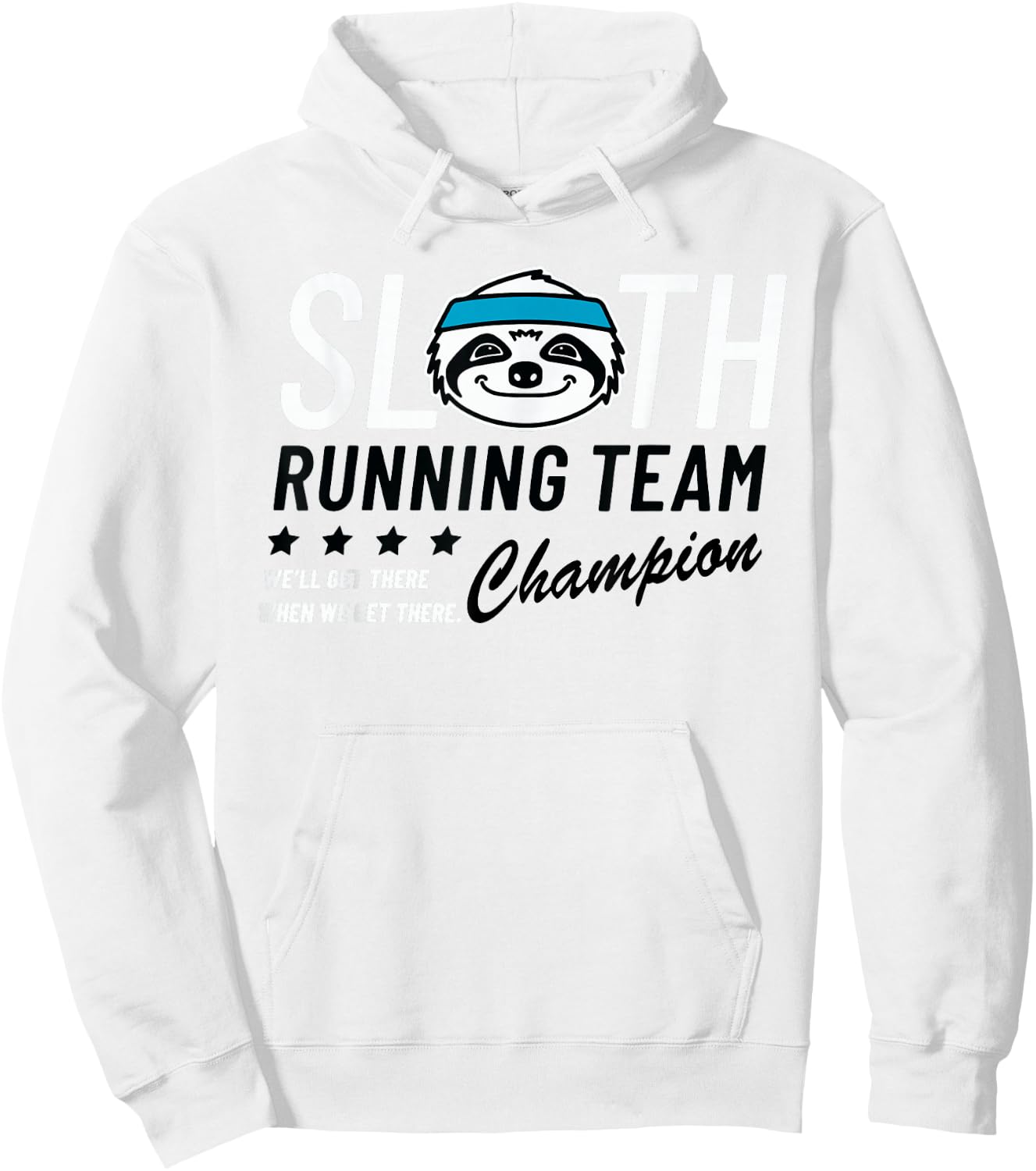Sloth Running Team Champion Hoodie - Hoodie | White