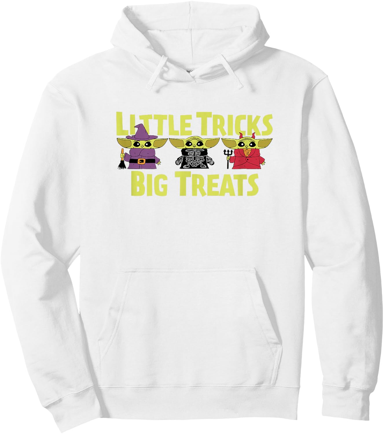 Amazon Essentials The Mandalorian Spooky Grogu Halloween Costumes Little Trick Hoodie - Hoodie | White