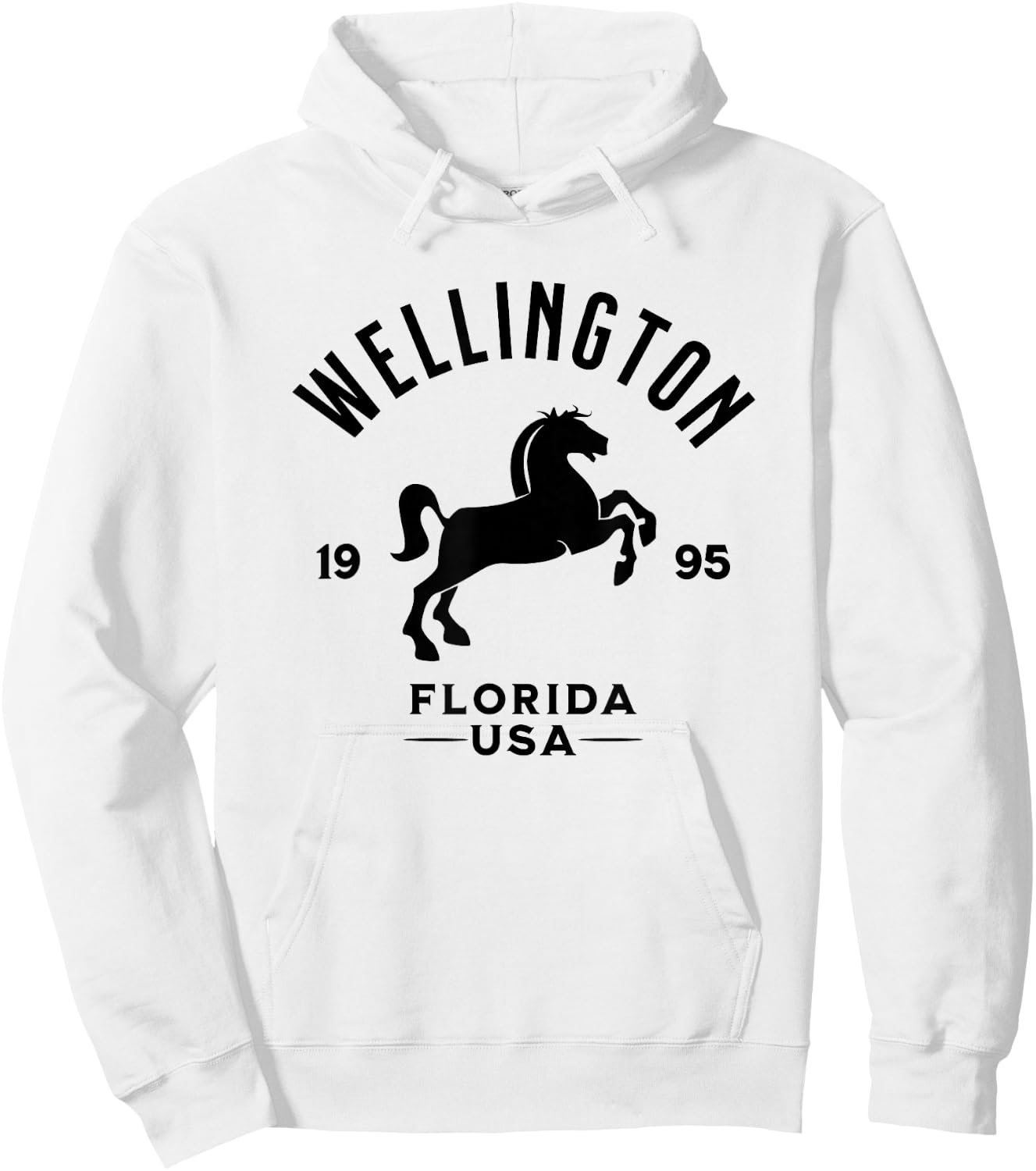 Wellington Florida USA Equestrian Horse Design Hoodie - Hoodie | White