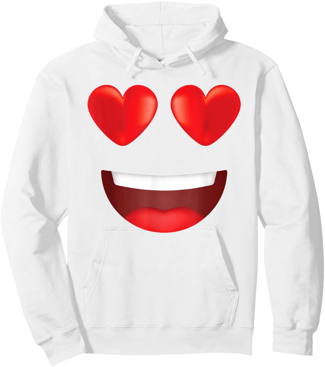 Group Costume Team Valentine Couple Outfit Love Emoticon Hoodie - Hoodie | White