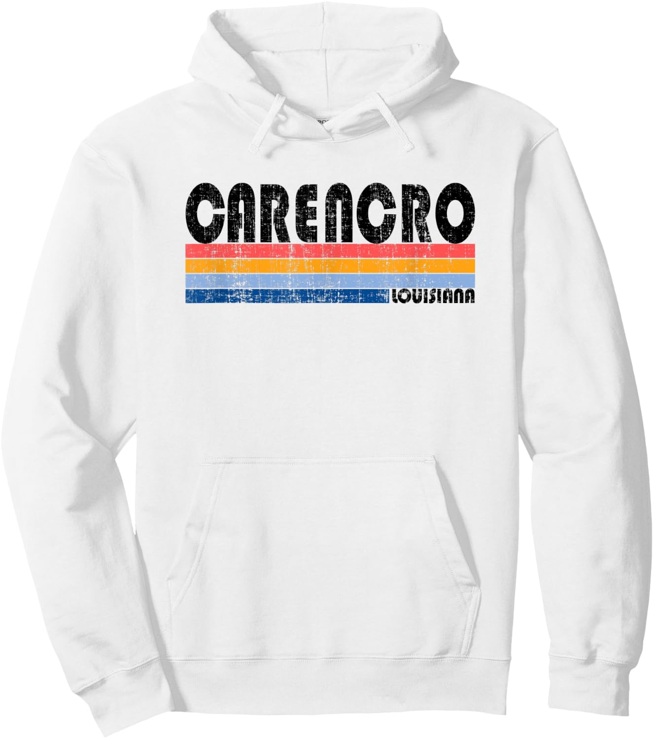Vintage 70s 80s Style Carencro, LA Hoodie - Hoodie | White
