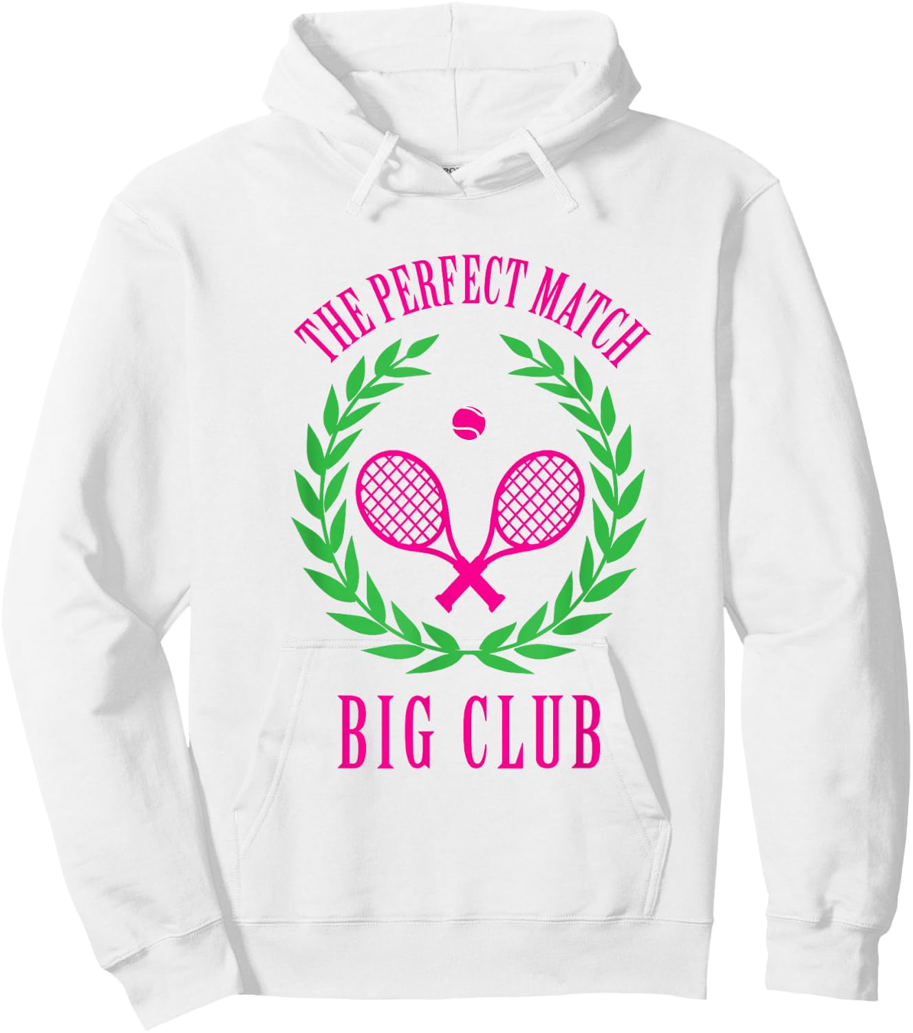 Tennis Match Club Little / G Big Sorority Reveal Hoodie - Hoodie | White