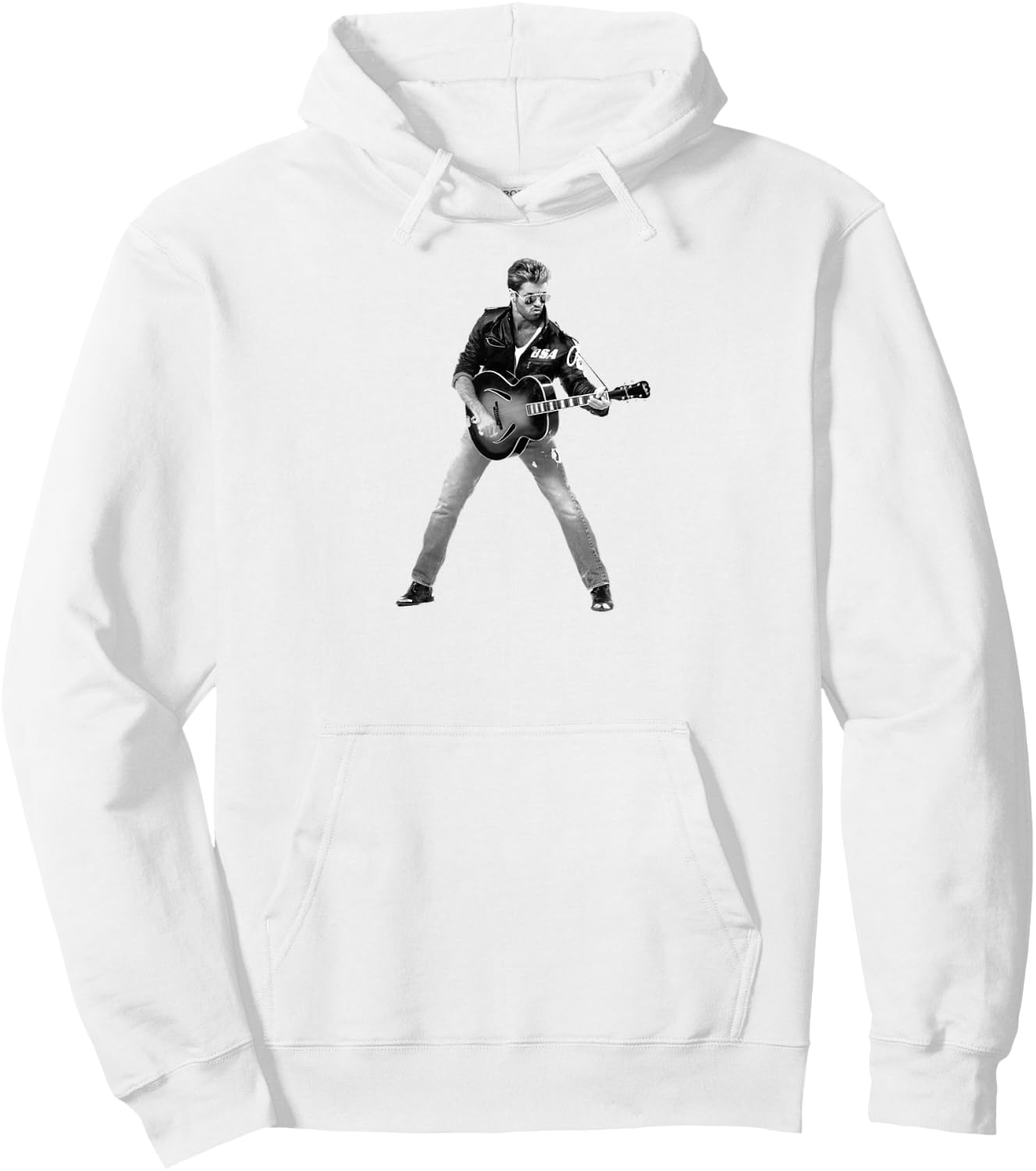 George Michael - Faith Guitar Hoodie - Hoodie | White
