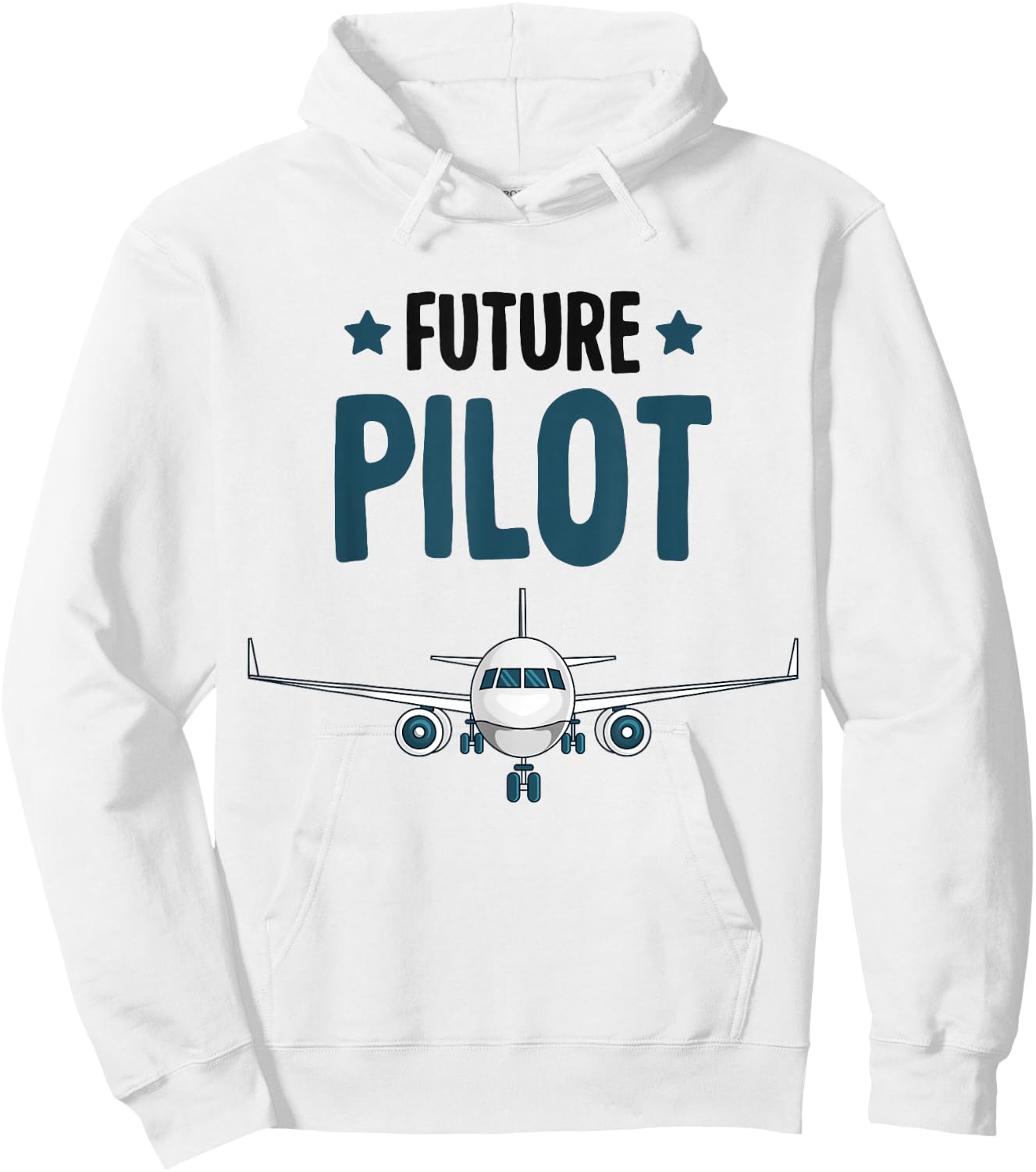 Future Pilot Airplane Plane Boys Toddler Kids Hoodie - Hoodie | White