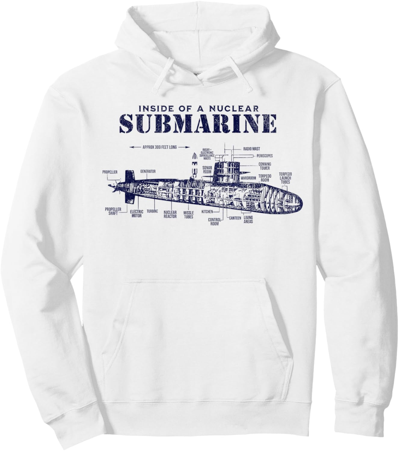 Inside of a Nuclear Submarine Military Technology Submarine Hoodie - Hoodie | White