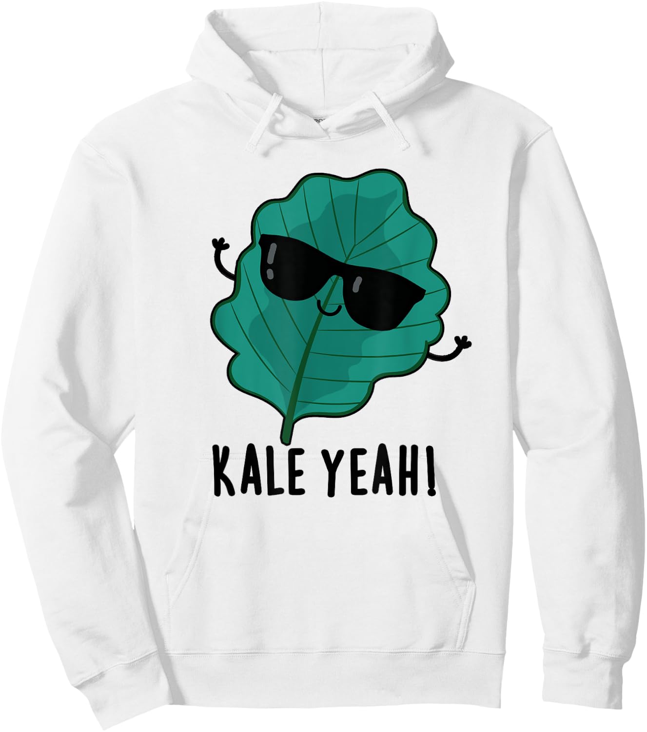 Kale Yeah Funny Vegetable Pun Hoodie - Hoodie | White