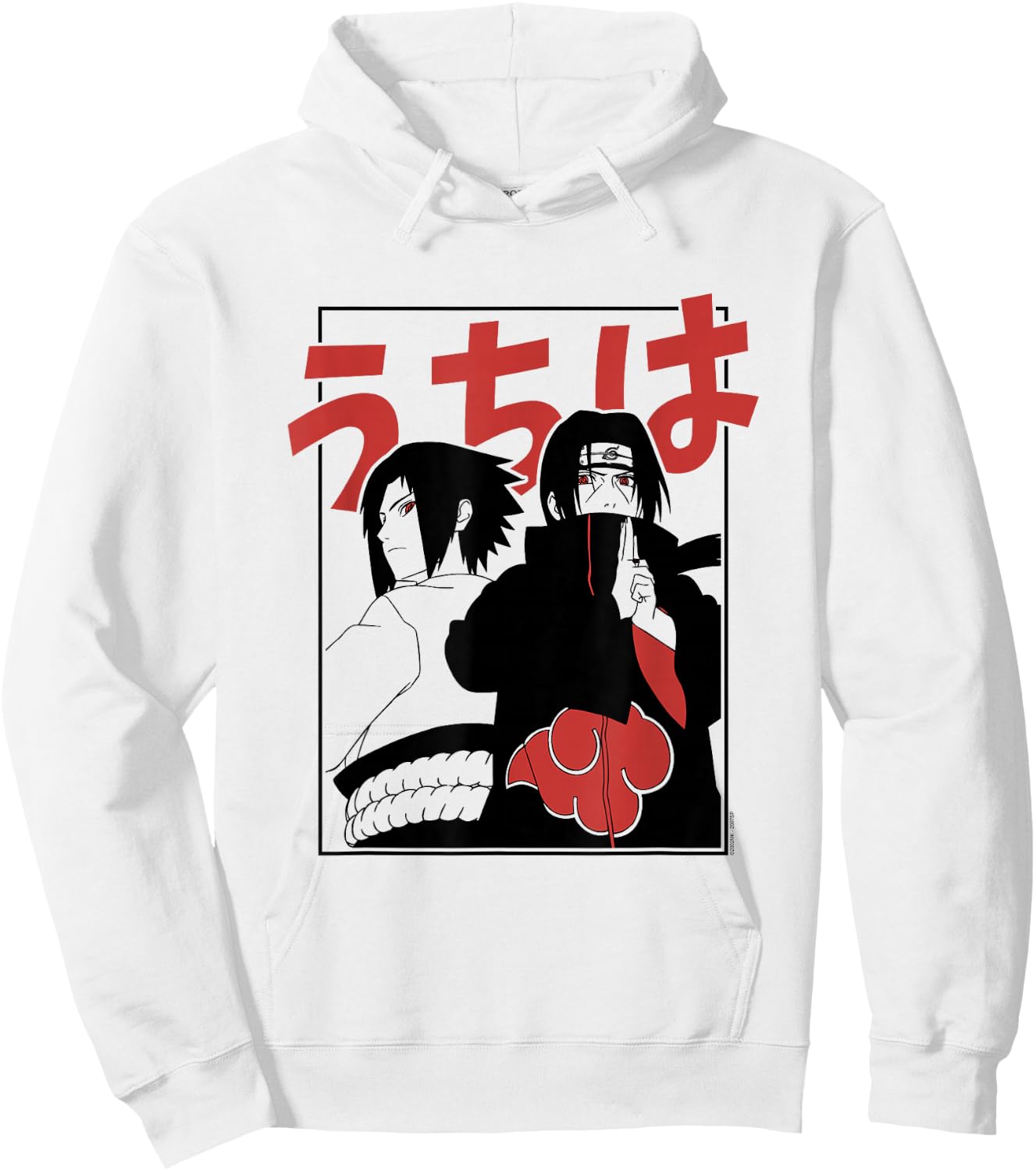 Naruto Shippuden Itachi & Sasuke Frame Hoodie - Hoodie | White