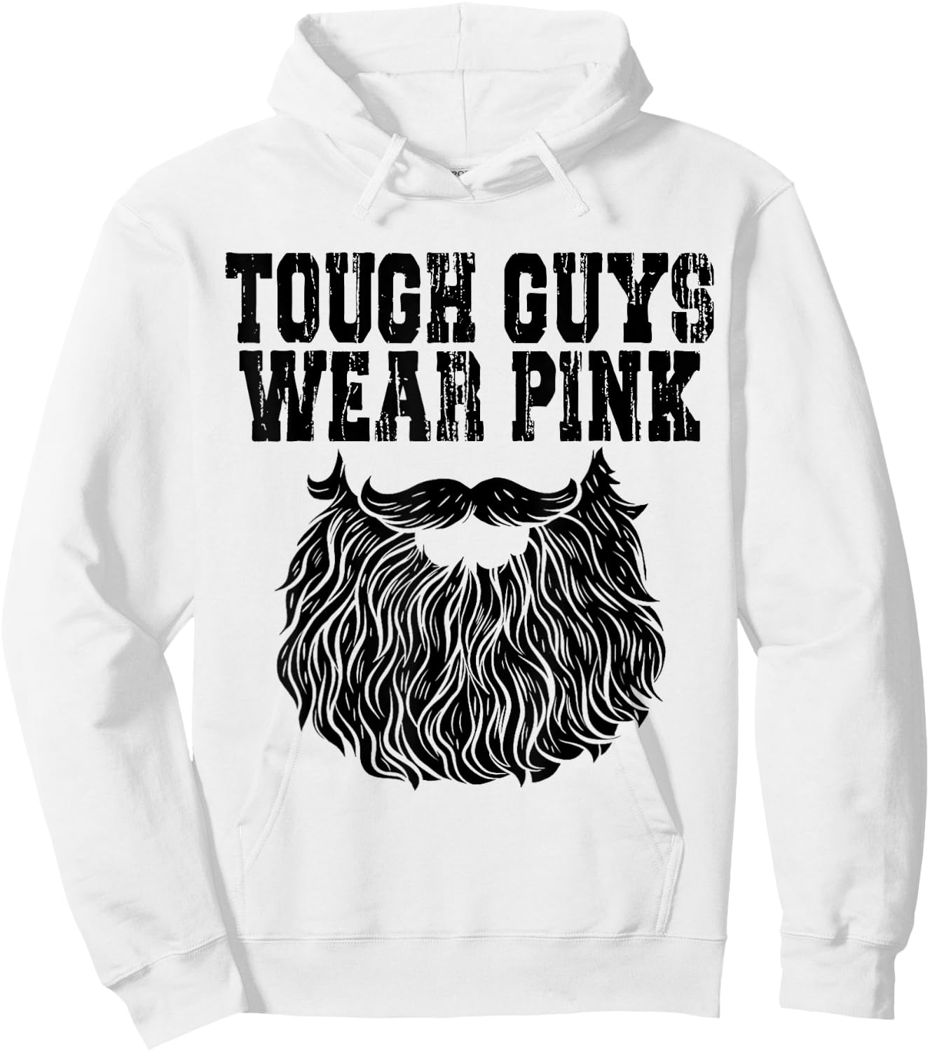 Tough Guys Wear Pink Men And Boys Support Cancer Survivors Hoodie - Hoodie | White