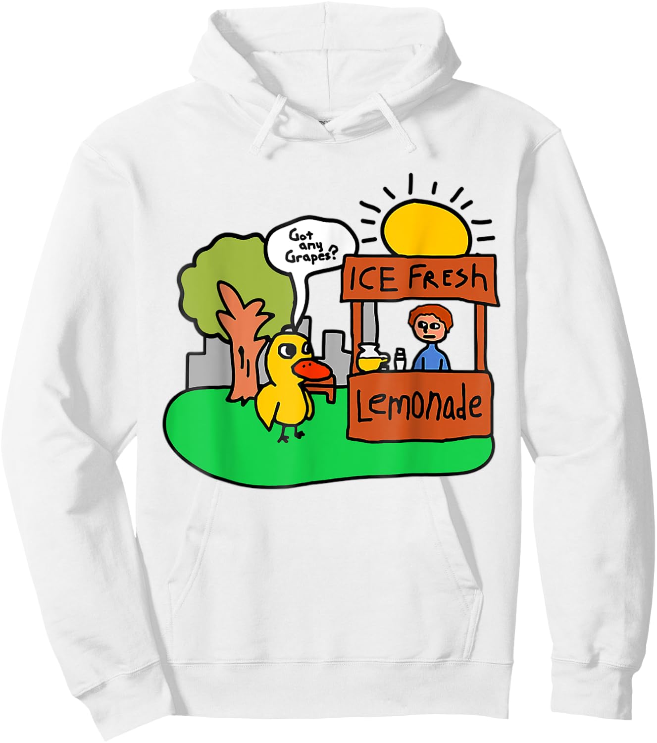 Ice Fresh Lemonade Got Any Grapes Duck Funny Gift Hoodie - Hoodie | White