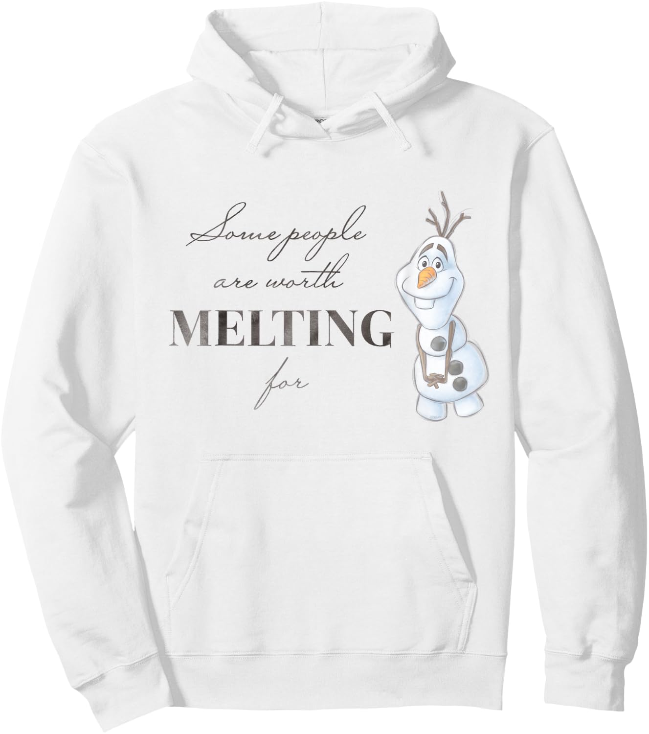 Disney 100 Anniversary Frozen Olaf D100 Quote Sweet Hoodie - Hoodie | White
